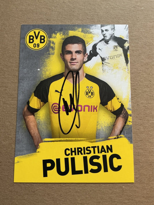 Christian Pulisic, USA 🇺🇸 Borussia Dortmund 2018/19 hand signed - Autographs-World
