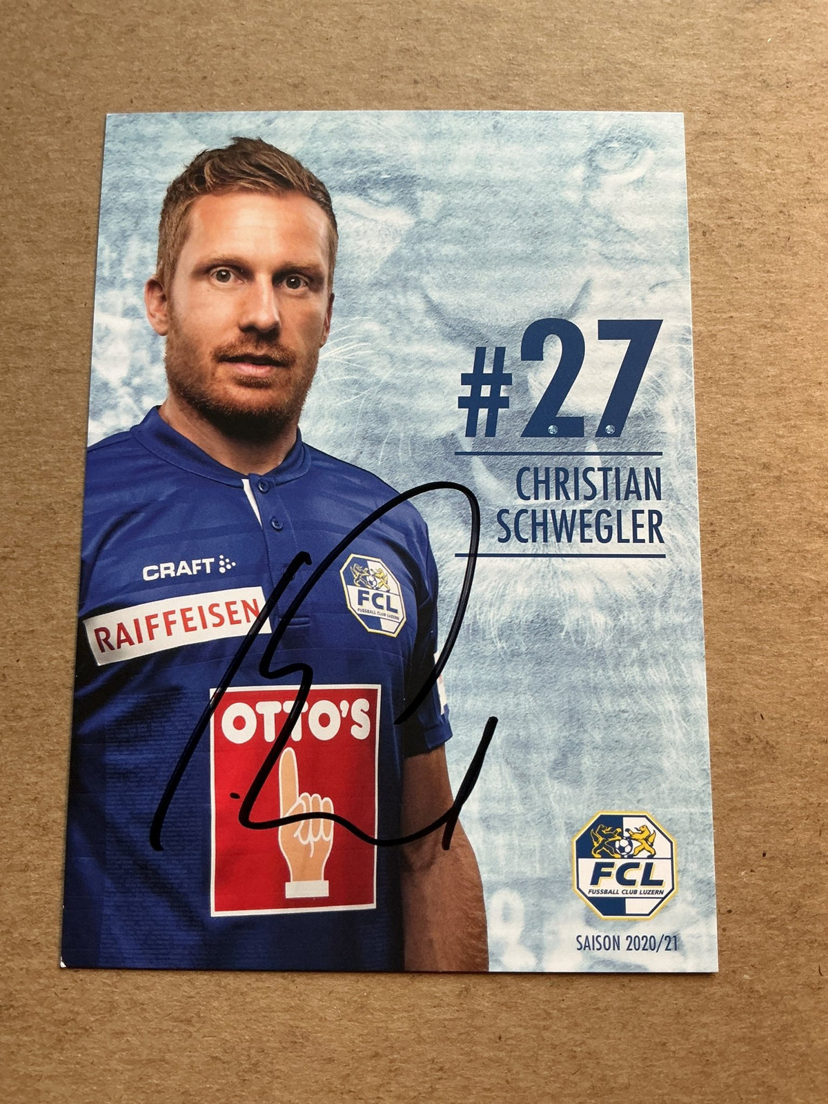 Christian Schwegler, Switzerland 🇨🇭 FC Luzern 2020/21 hand signed - Autographs-World