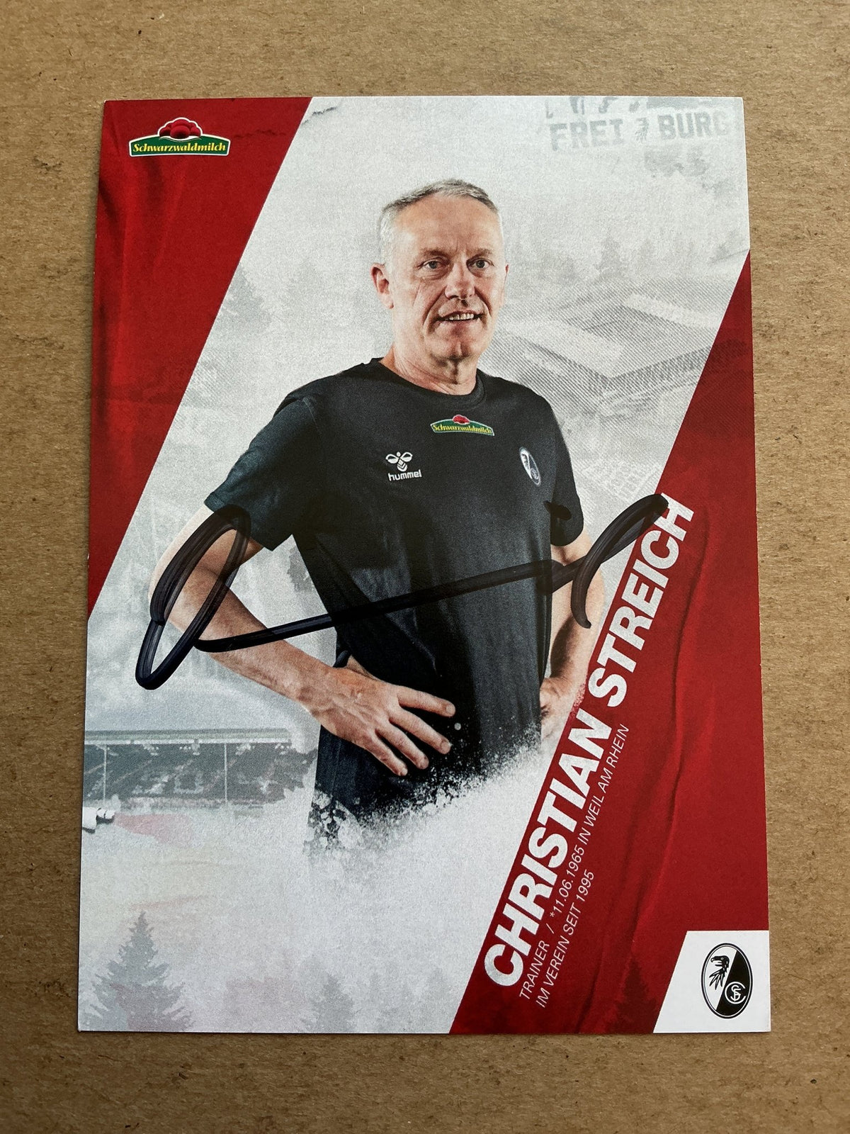 Christian Streich, Germany 🇩🇪 SC Freiburg 2020/21 hand signed - Autographs-World