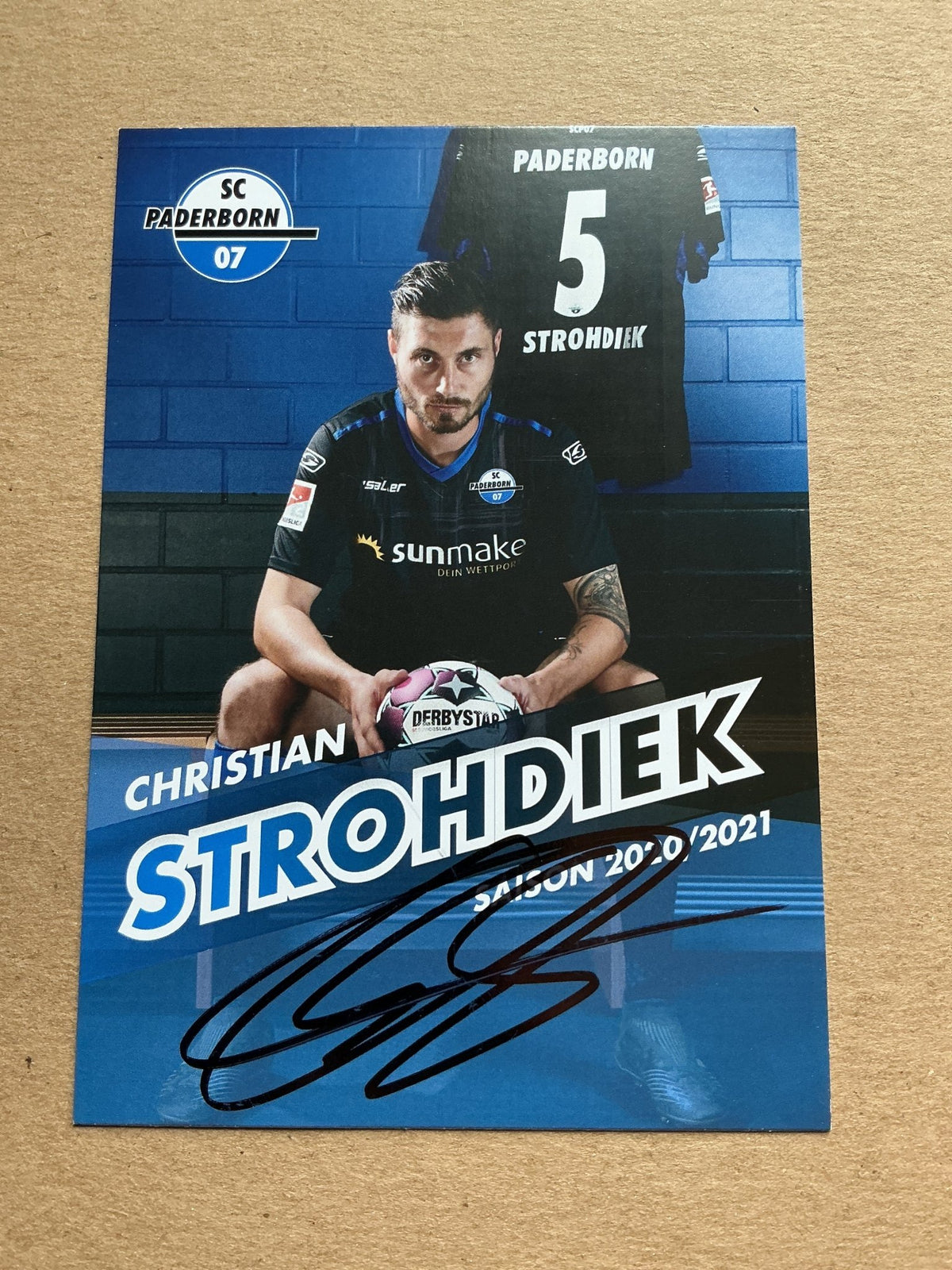 Christian Strohdiek, Germany 🇩🇪 SC Paderborn 07 2020/21 hand signed - Autographs-World