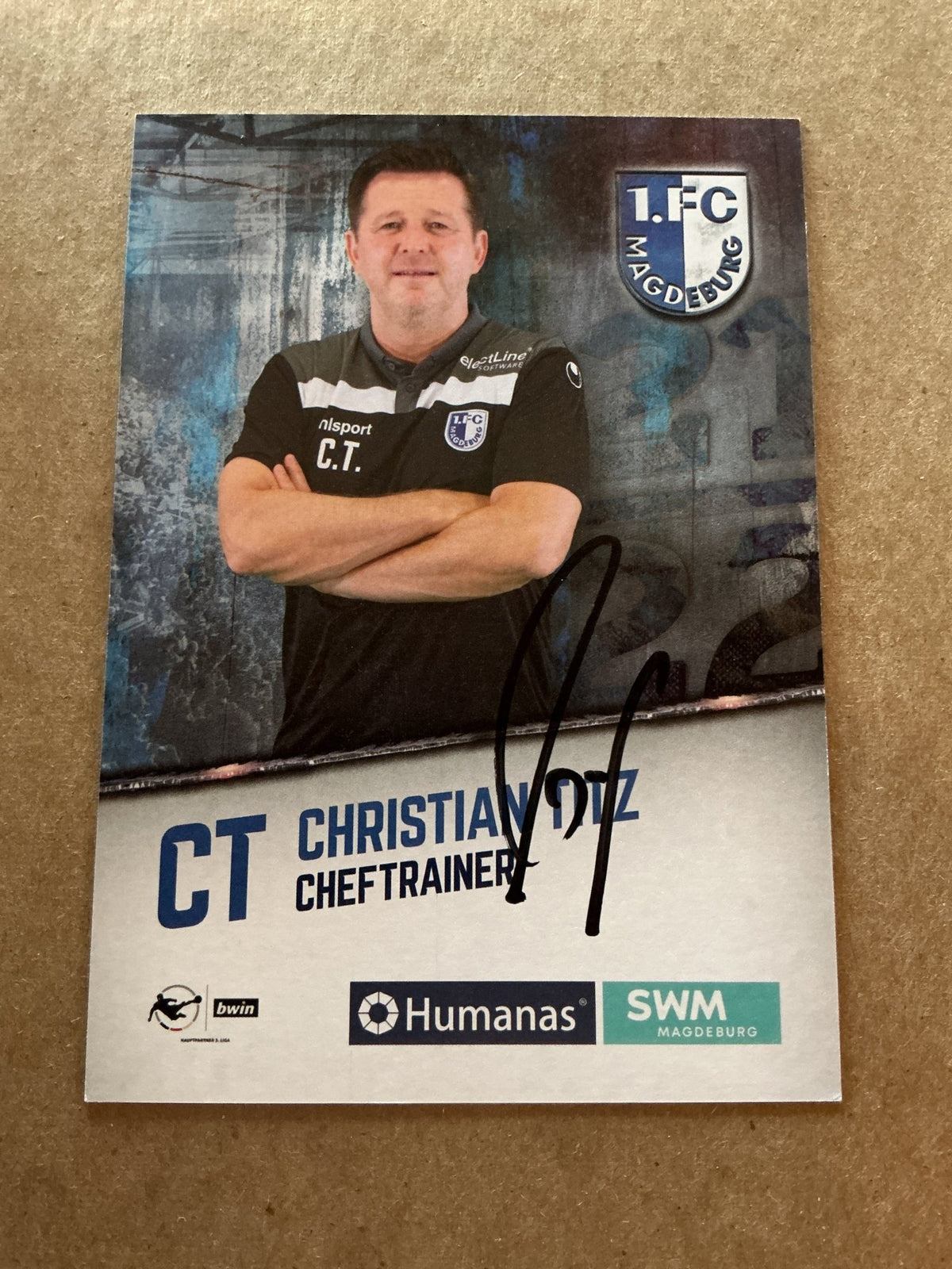 Christian Titz, Germany 🇩🇪 1.FC Magdeburg 2021/22 hand signed - Autographs-World
