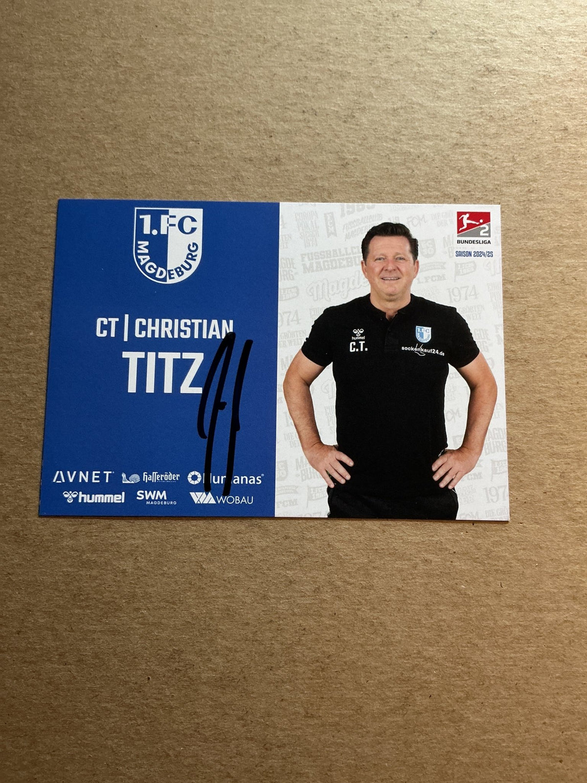 Christian Titz, Germany 🇩🇪 1.FC Magdeburg 2024/25 hand signed - Autographs-World