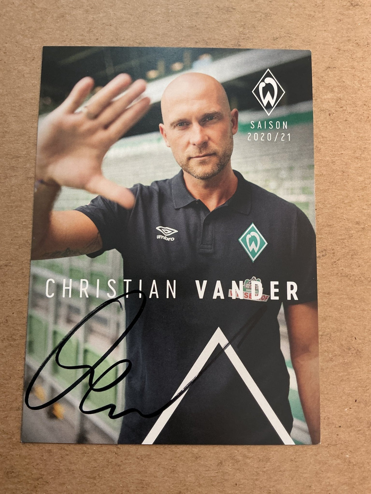 Christian Vander, Germany 🇩🇪 SV Werder Bremen 2020/21 hand signed - Autographs-World