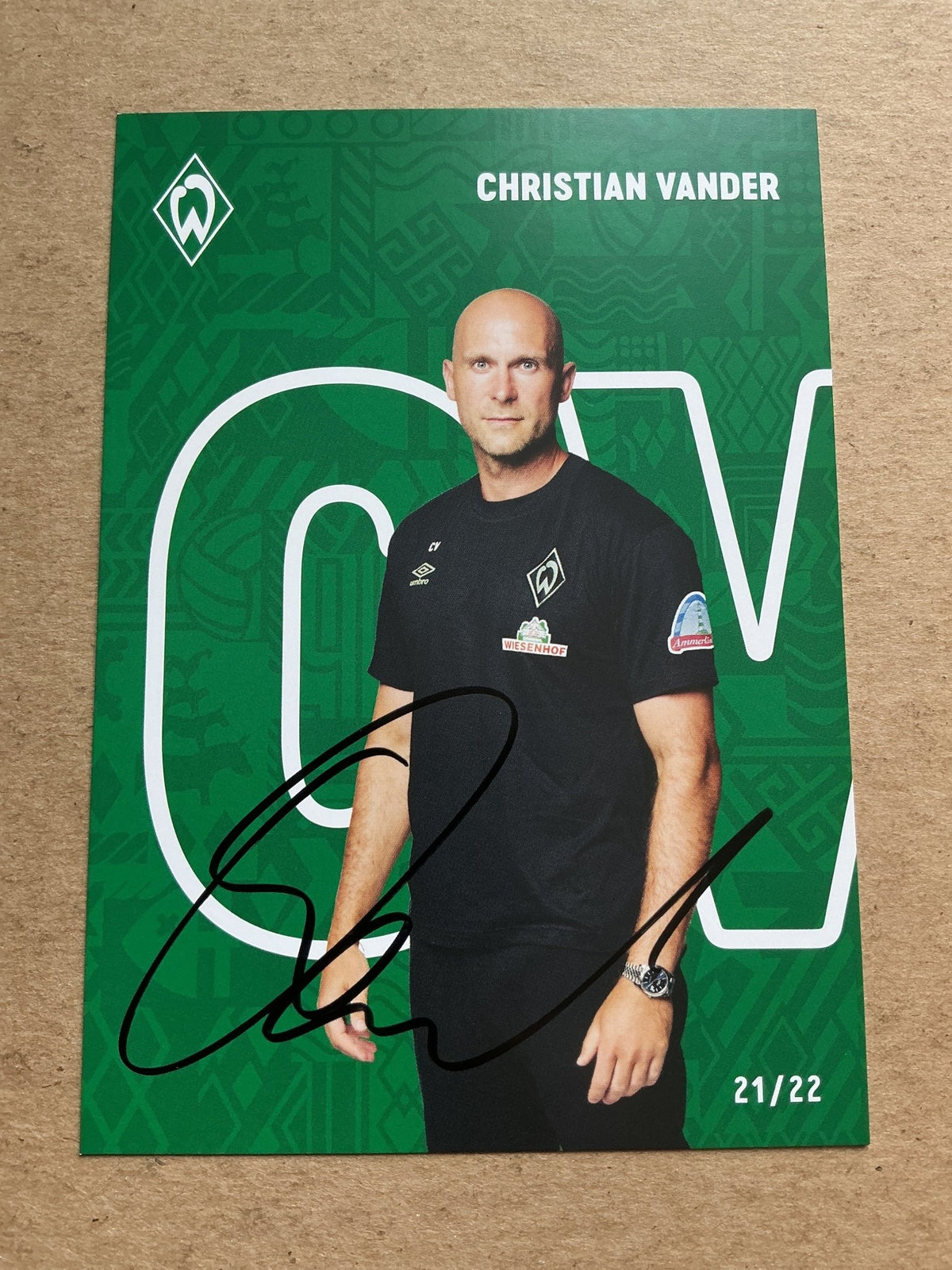 Christian Vander, Germany 🇩🇪 SV Werder Bremen 2021/22 hand signed - Autographs-World