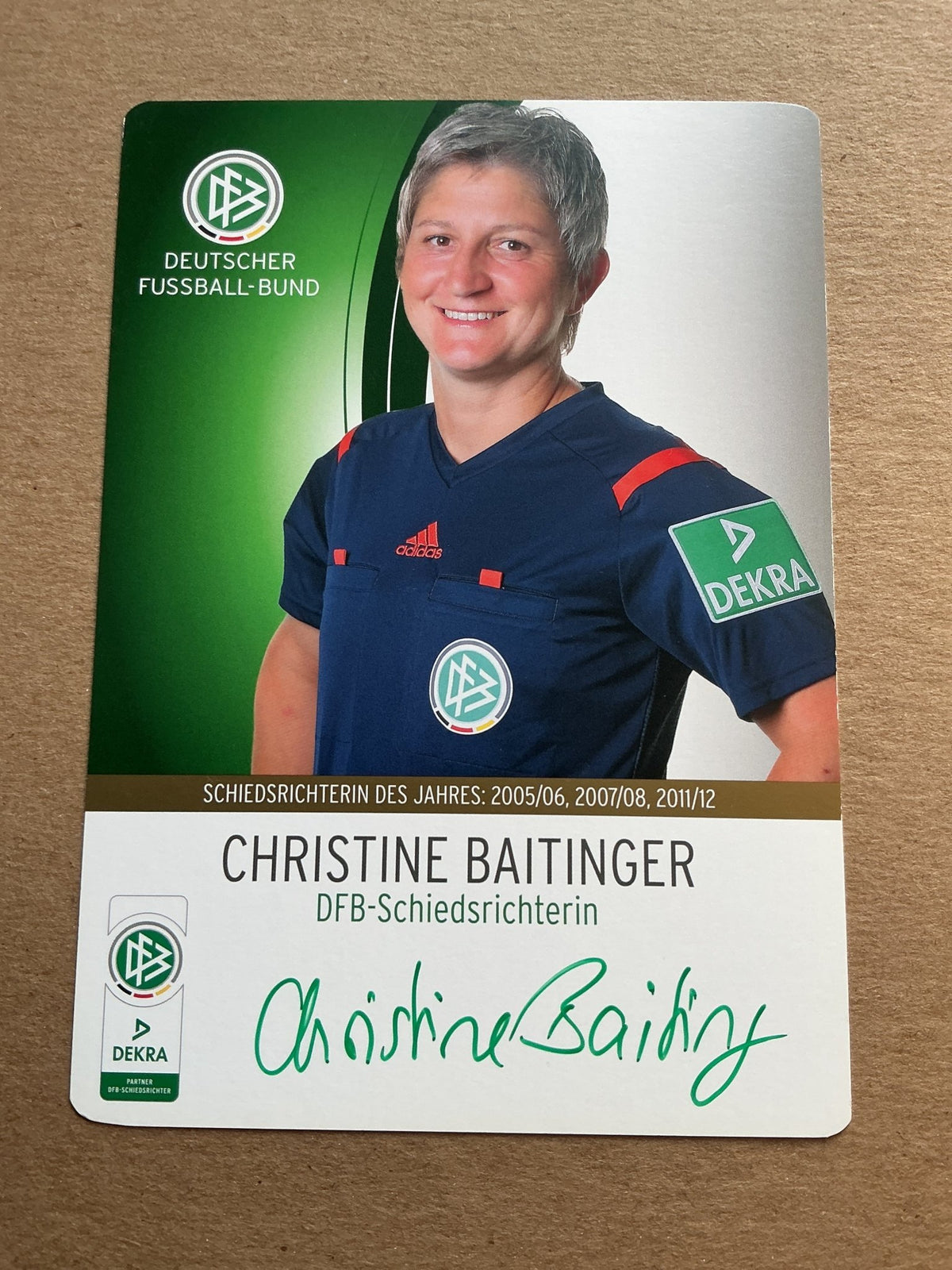 Christine Baitinger, Germany 🇩🇪 Referee Summer Olympics hand signed - Autographs-World