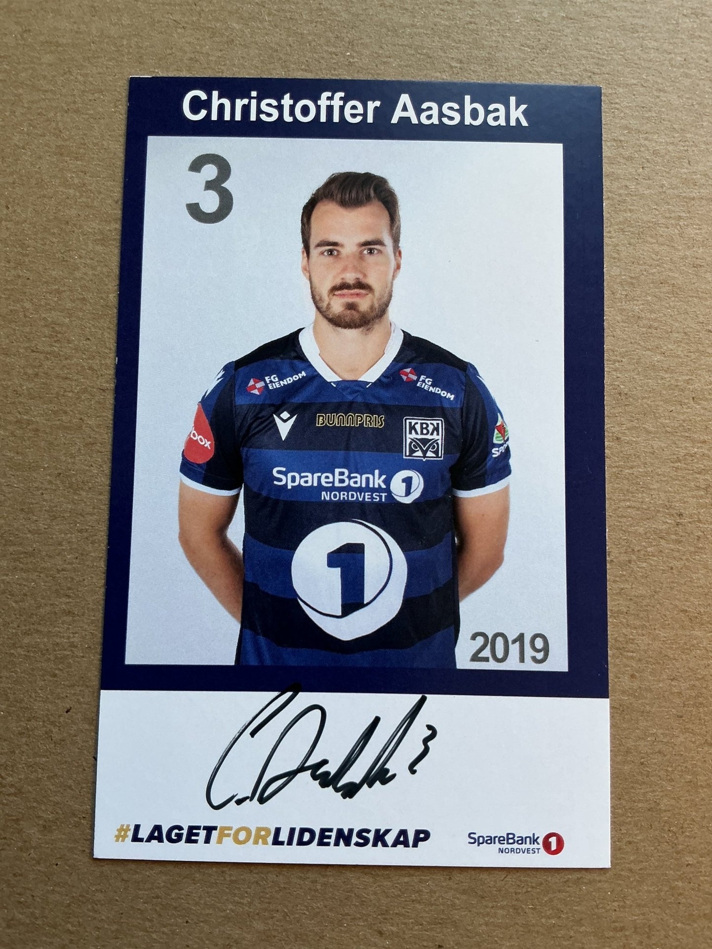 Christoffer Aasbak, Norway 🇳🇴 Kristiansund BK 2019/20 hand signed - Autographs-World
