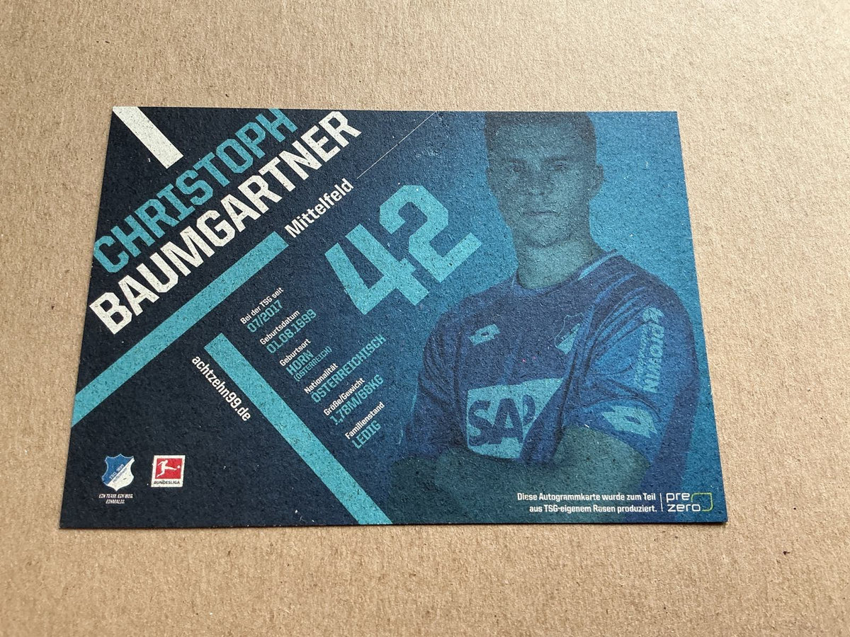Christoph Baumgartner, Austria 🇦🇹 TSG 1899 Hoffenheim 2018/19 hand signed - Autographs-World