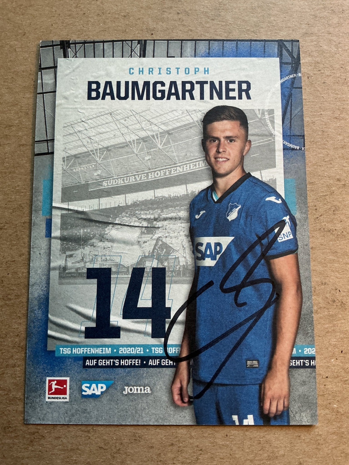 Christoph Baumgartner, Austria 🇦🇹 TSG 1899 Hoffenheim 2020/21 hand signed - Autographs-World