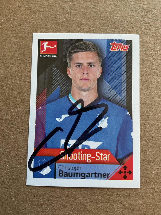 Christoph Baumgartner, Austria 🇦🇹 TSG Hoffenheim 2020/21 Topps hand signed - Autographs-World