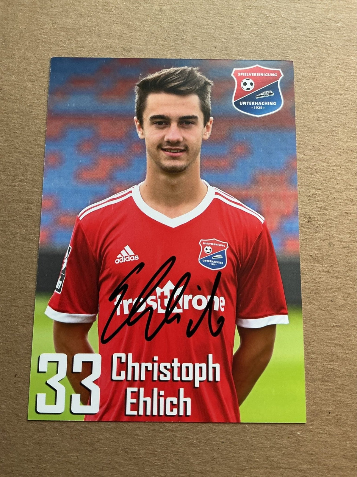 Christoph Ehlich, Germany 🇩🇪 SpVgg Unterhaching 2019/20 hand signed - Autographs-World