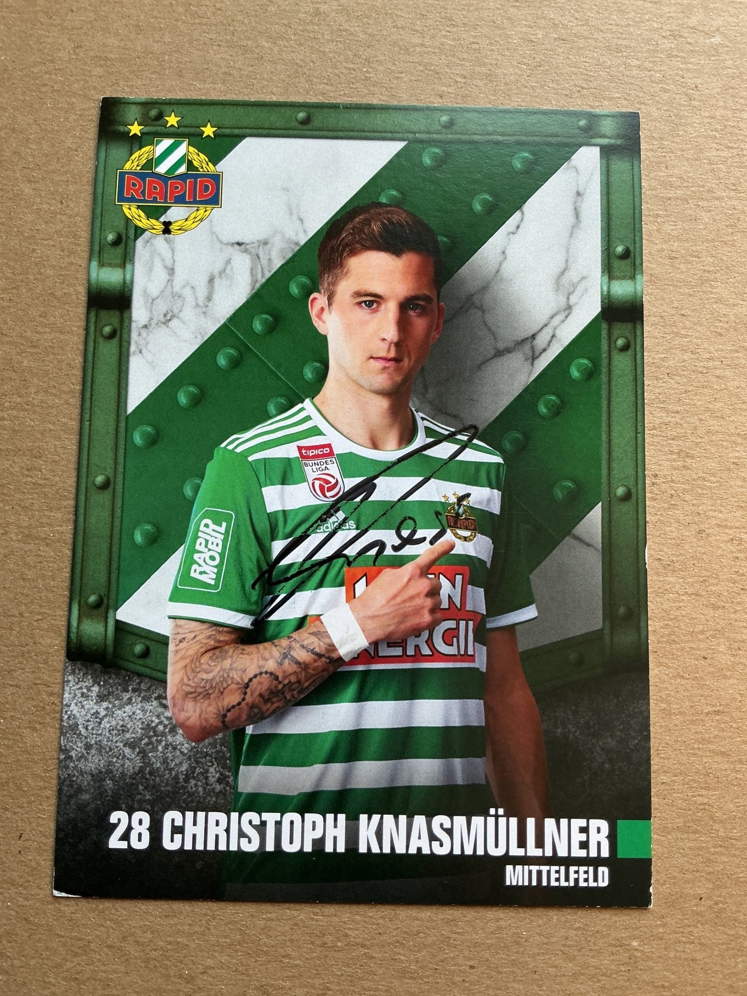 Christoph Knasmüllner, Austria 🇦🇹 Rapid Wien 2019/20 hand signed - Autographs-World