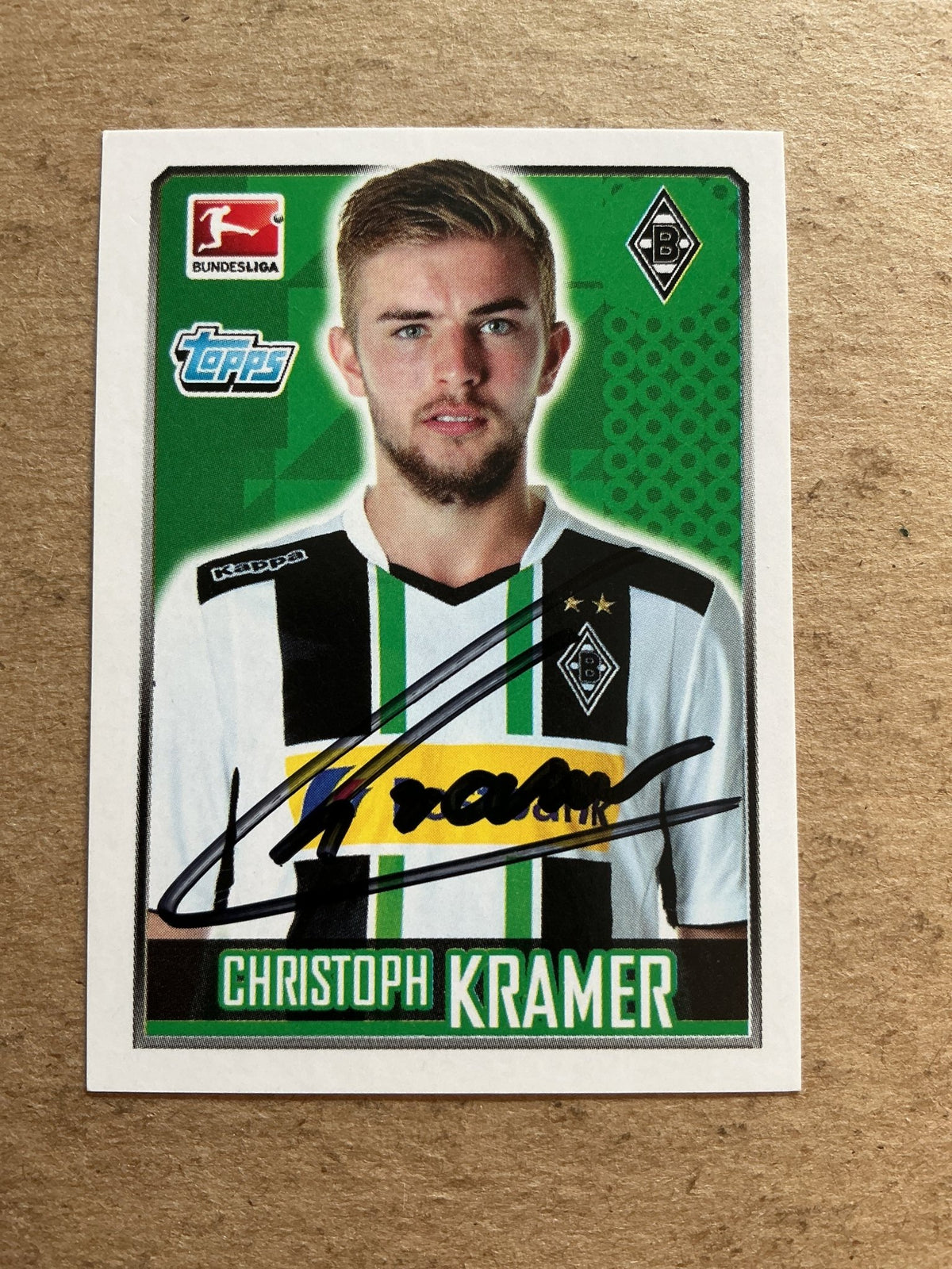 Christoph Kramer, Germany 🇩🇪 Borussia Mönchengladbach 2014/15 Topps hand signed - Autographs-World