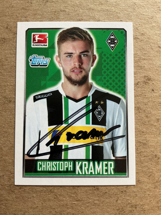 Christoph Kramer, Germany 🇩🇪 Borussia Mönchengladbach 2014/15 Topps hand signed - Autographs-World