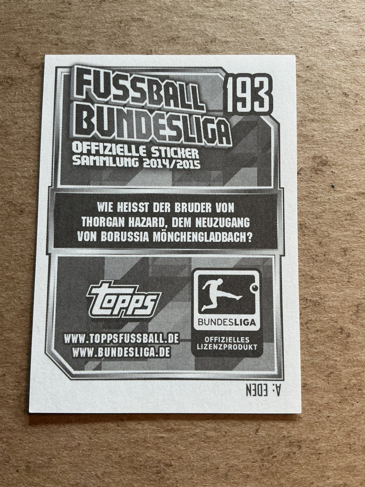 Christoph Kramer, Germany 🇩🇪 Borussia Mönchengladbach 2014/15 Topps hand signed - Autographs-World