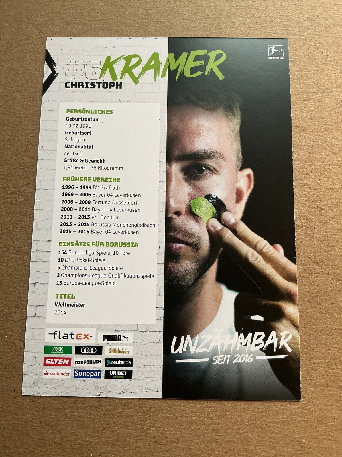 Christoph Kramer, Germany 🇩🇪 Borussia Mönchengladbach 2020/21 hand signed - Autographs-World