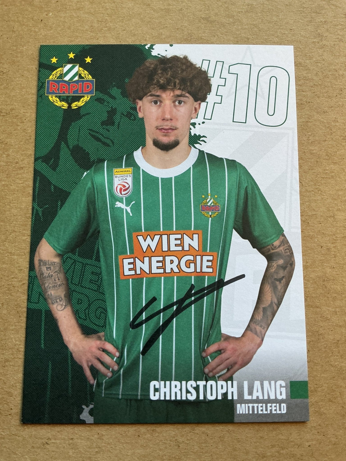Christoph Lang, Austria 🇦🇹 SK Rapid Wien 2023/24 hand signed - Autographs-World