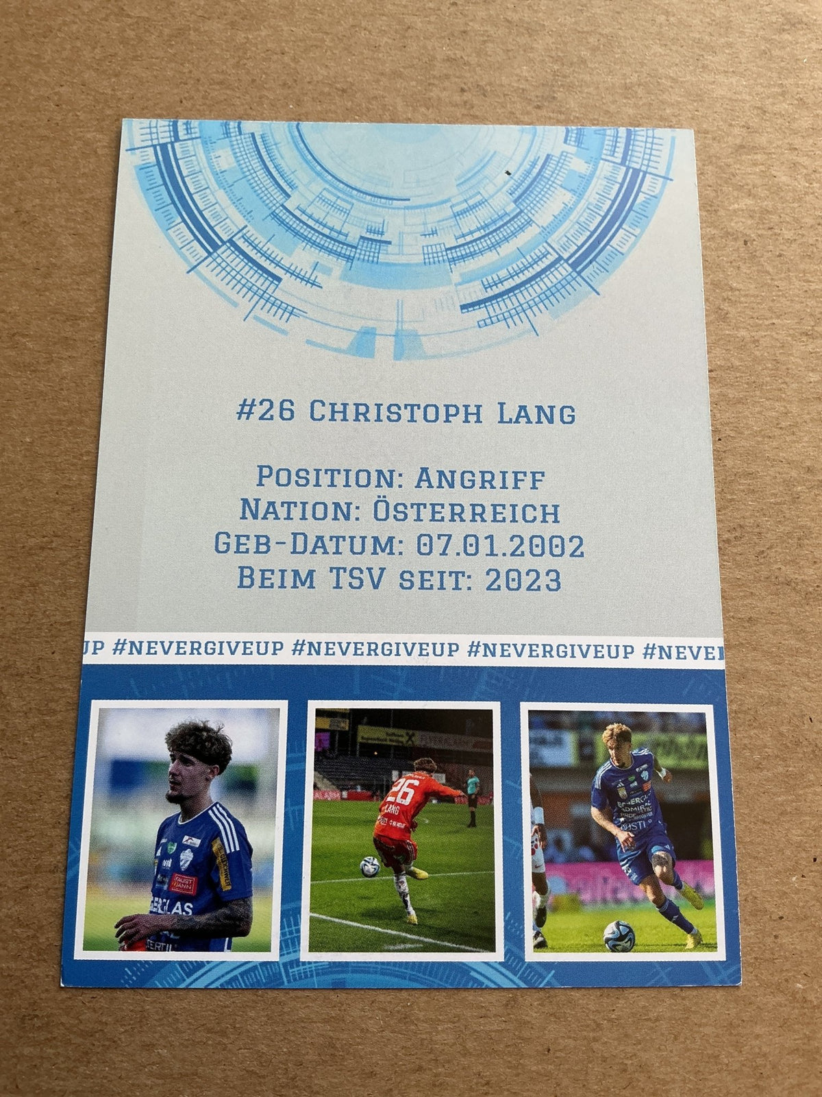 Christoph Lang, Austria 🇦🇹 TSV Hartberg 2023/24 hand signed - Autographs-World