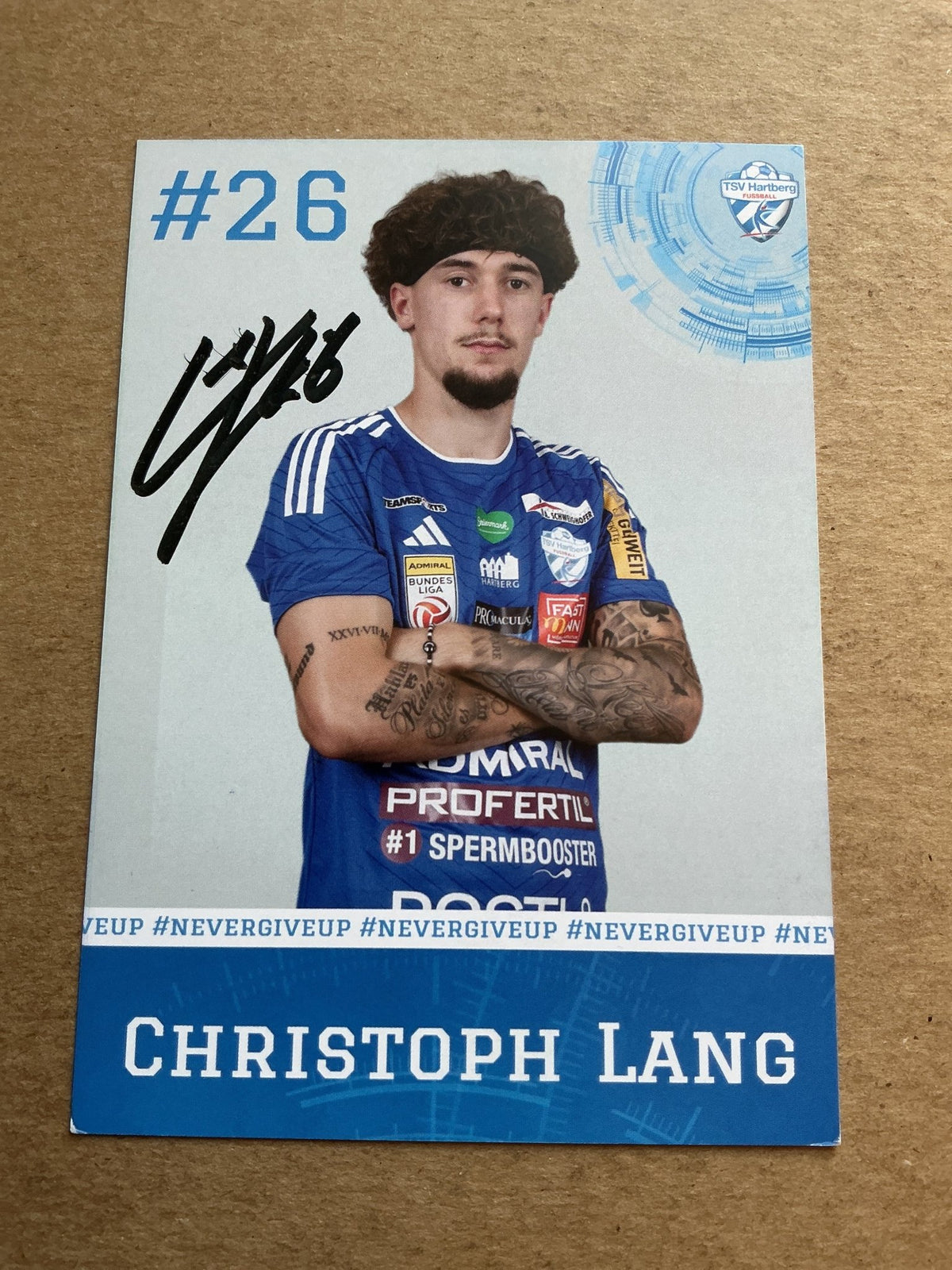 Christoph Lang, Austria 🇦🇹 TSV Hartberg 2023/24 hand signed - Autographs-World