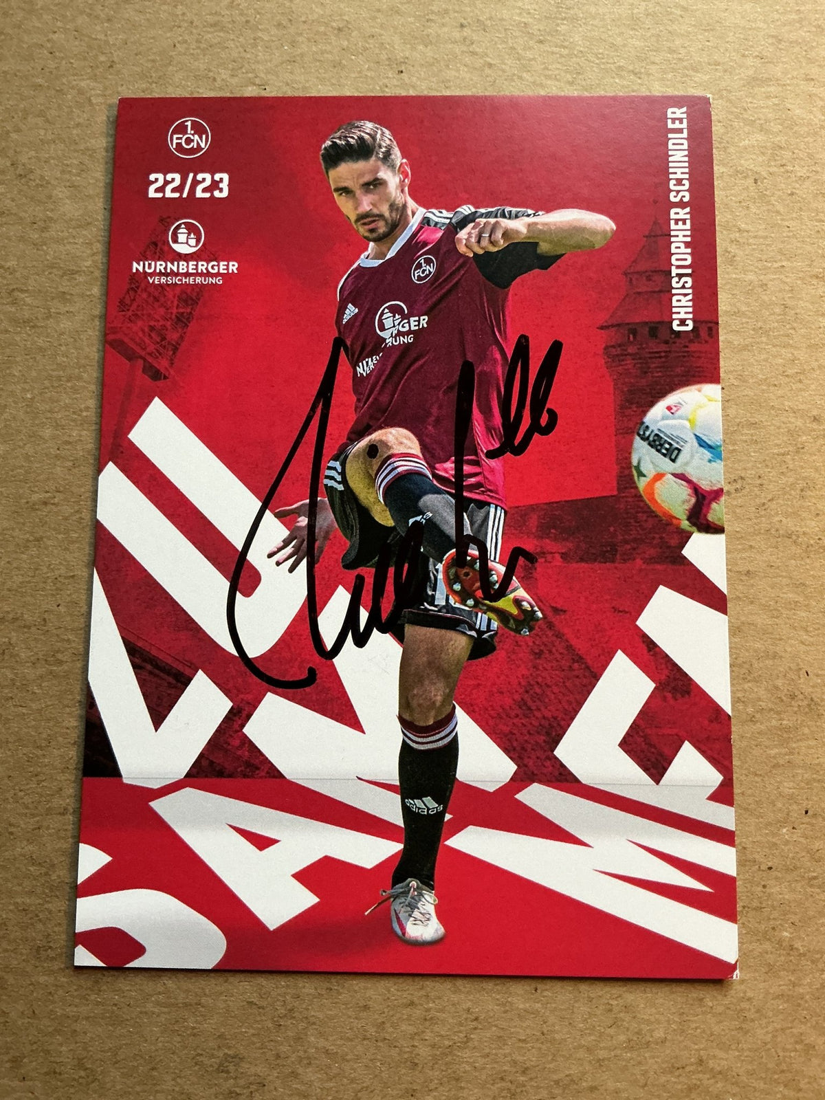 Christoph Schindler, Germany 🇩🇪 1.FC Nürnberg 2022/23 hand signed - Autographs-World