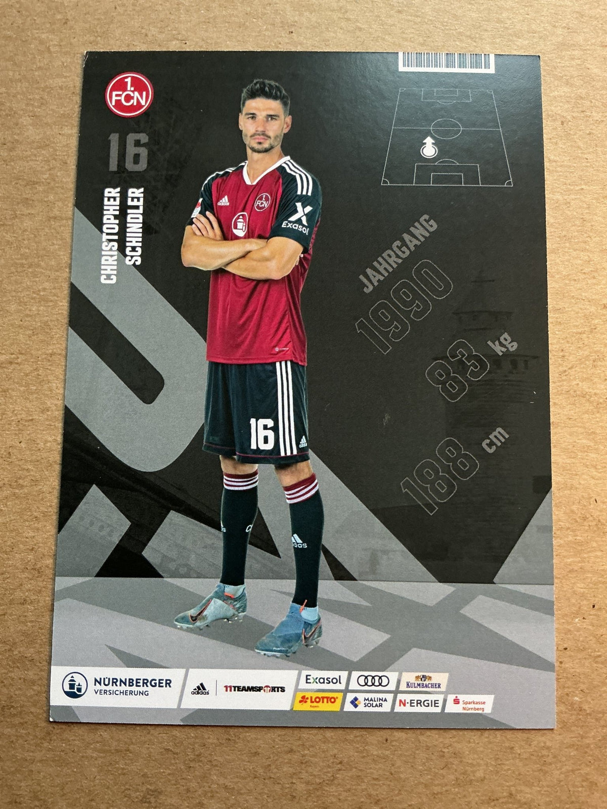 Christoph Schindler, Germany 🇩🇪 1.FC Nürnberg 2022/23 hand signed - Autographs-World