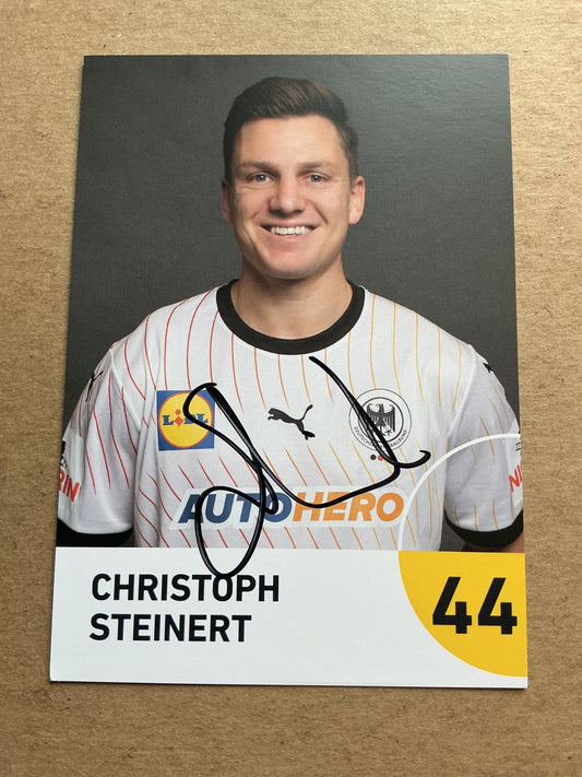Christoph Steinert, Germany 🇩🇪 Handball Summer Olympics 2024 hand signed - Autographs-World