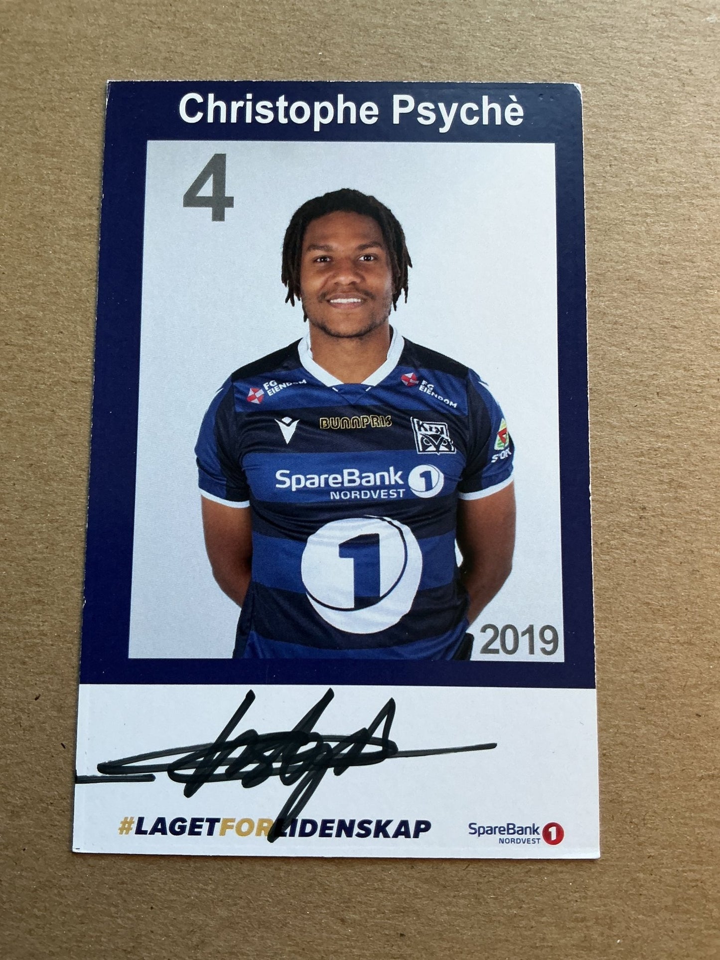 Christophe Psychè, France 🇫🇷 Kristiansund BK 2019/20 hand signed - Autographs-World