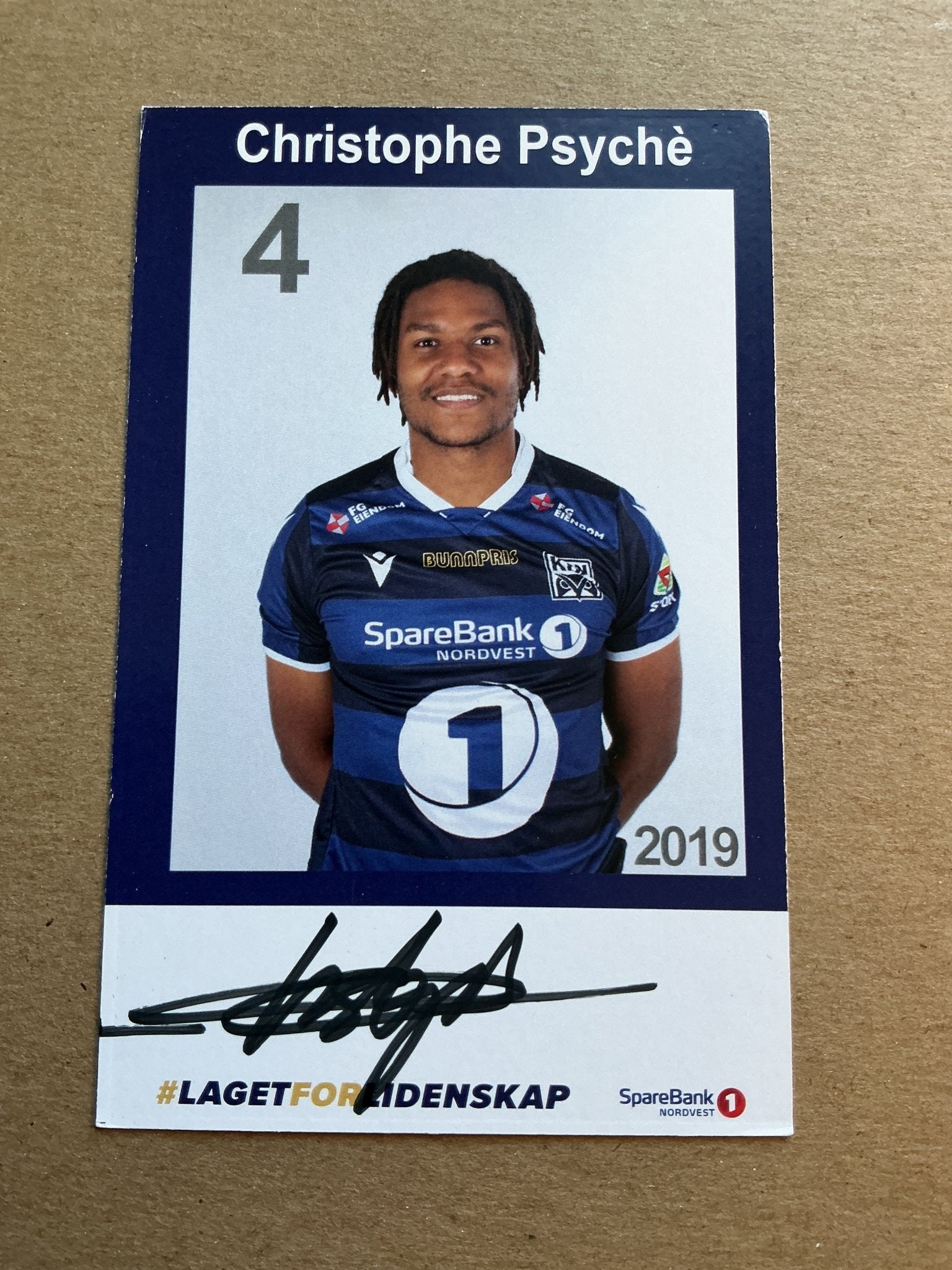 Christophe Psychè, France 🇫🇷 Kristiansund BK 2019/20 hand signed - Autographs-World