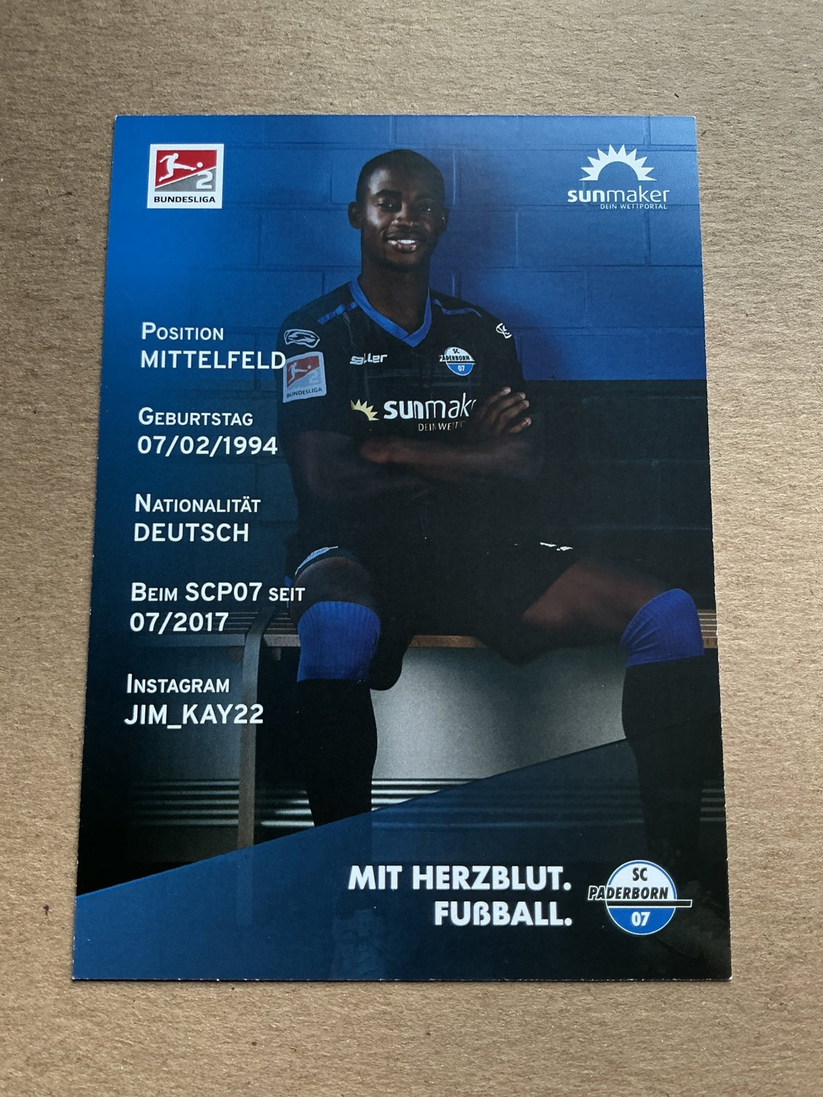 Christopher Antwi-Adjei, Germany 🇩🇪 SC Paderborn 07 2020/21 hand signed - Autographs-World