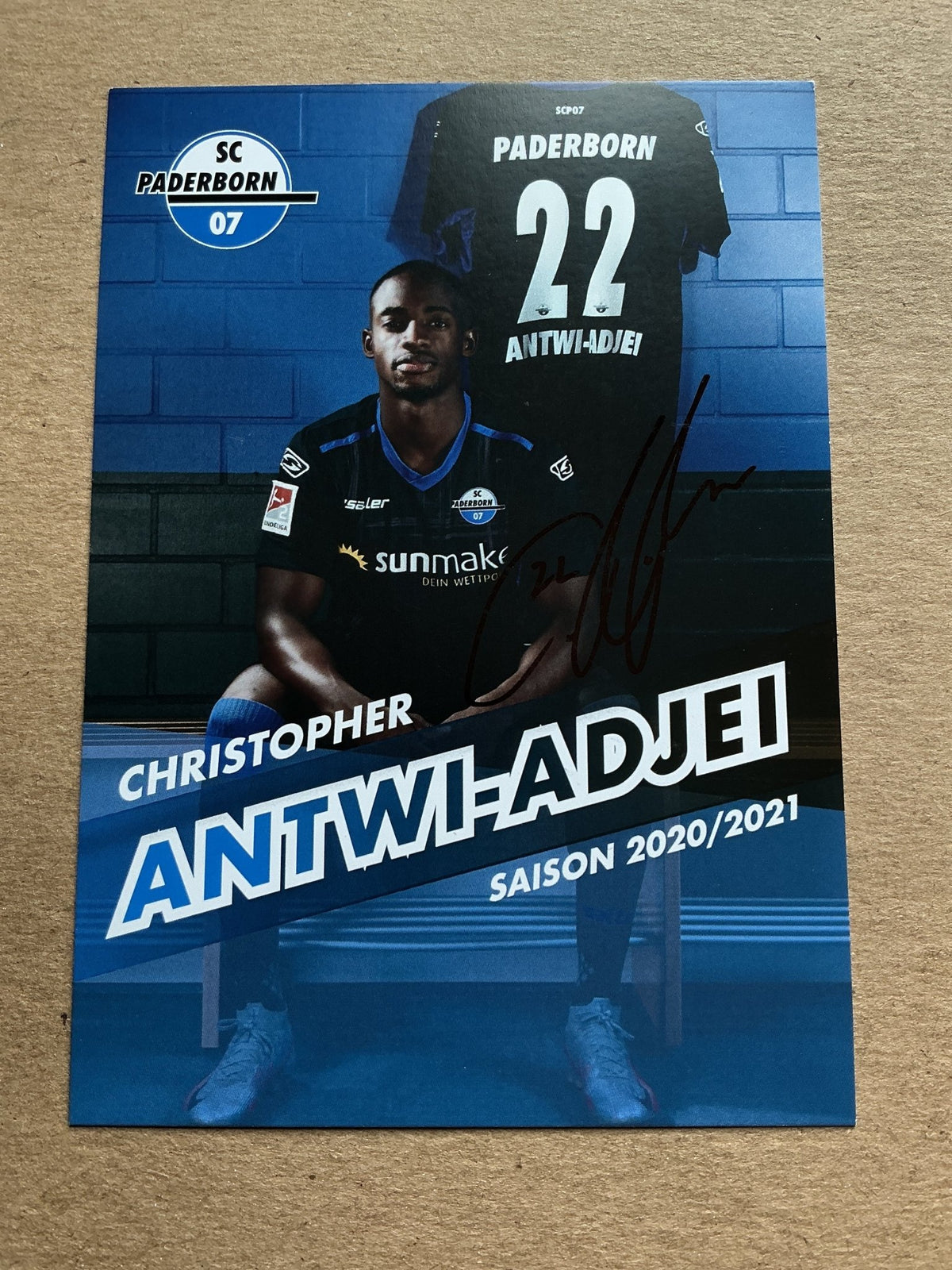 Christopher Antwi-Adjei, Germany 🇩🇪 SC Paderborn 07 2020/21 hand signed - Autographs-World