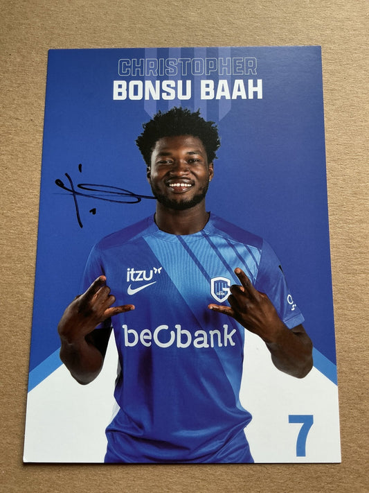 Christopher Bonsu Baah, Ghana 🇬🇭 KRC Genk 2024/25 hand signed - Autographs-World