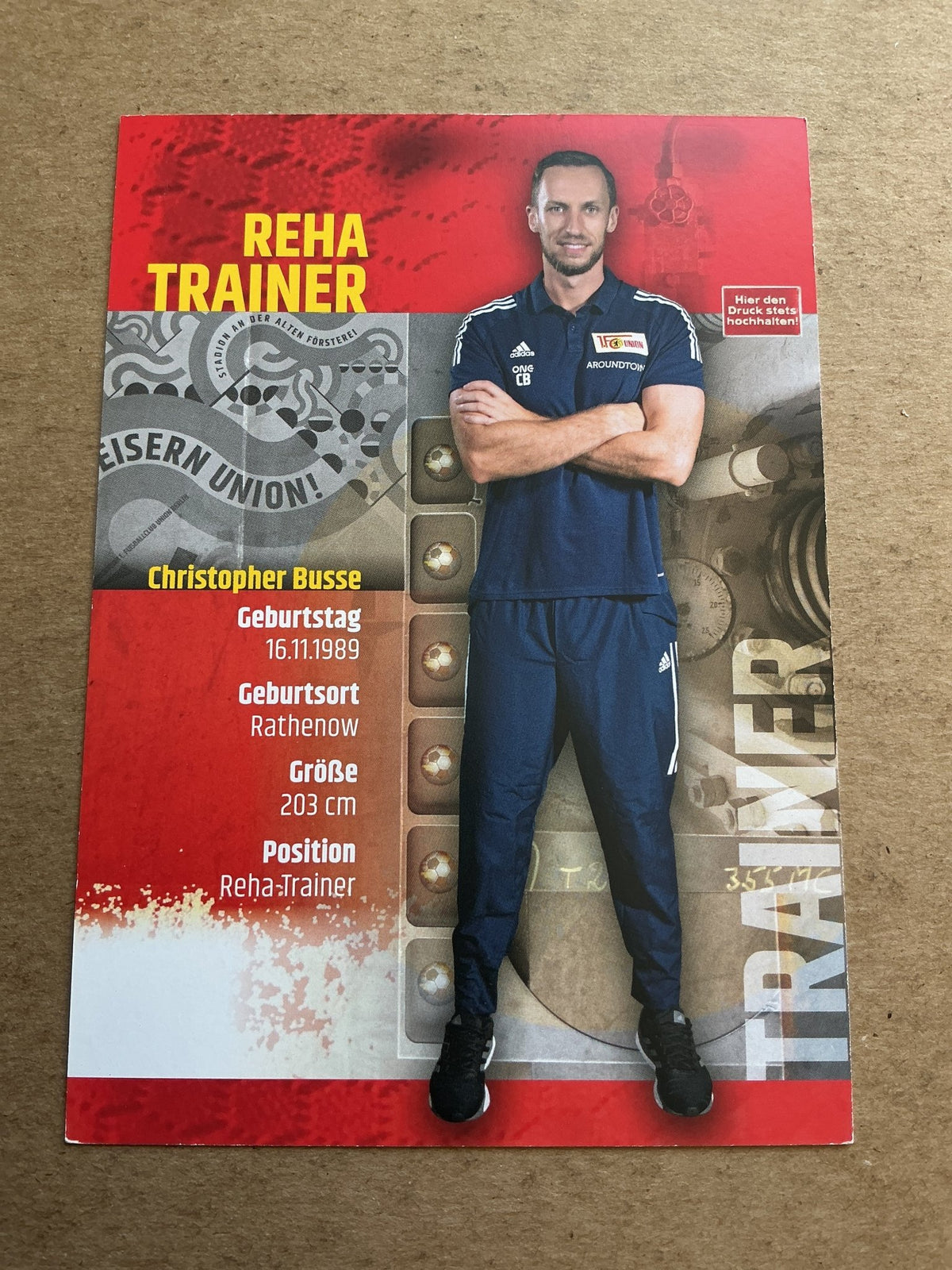 Christopher Busse, Germany 🇩🇪 1.FC Union Berlin 2020/21 hand signed - Autographs-World