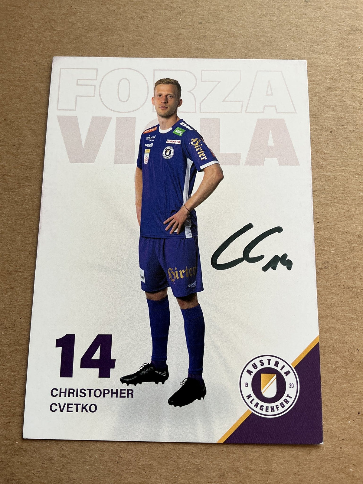 Christopher Cvetko, Austria 🇦🇹 Austria Klagenfurt 2023/24 hand signed - Autographs-World