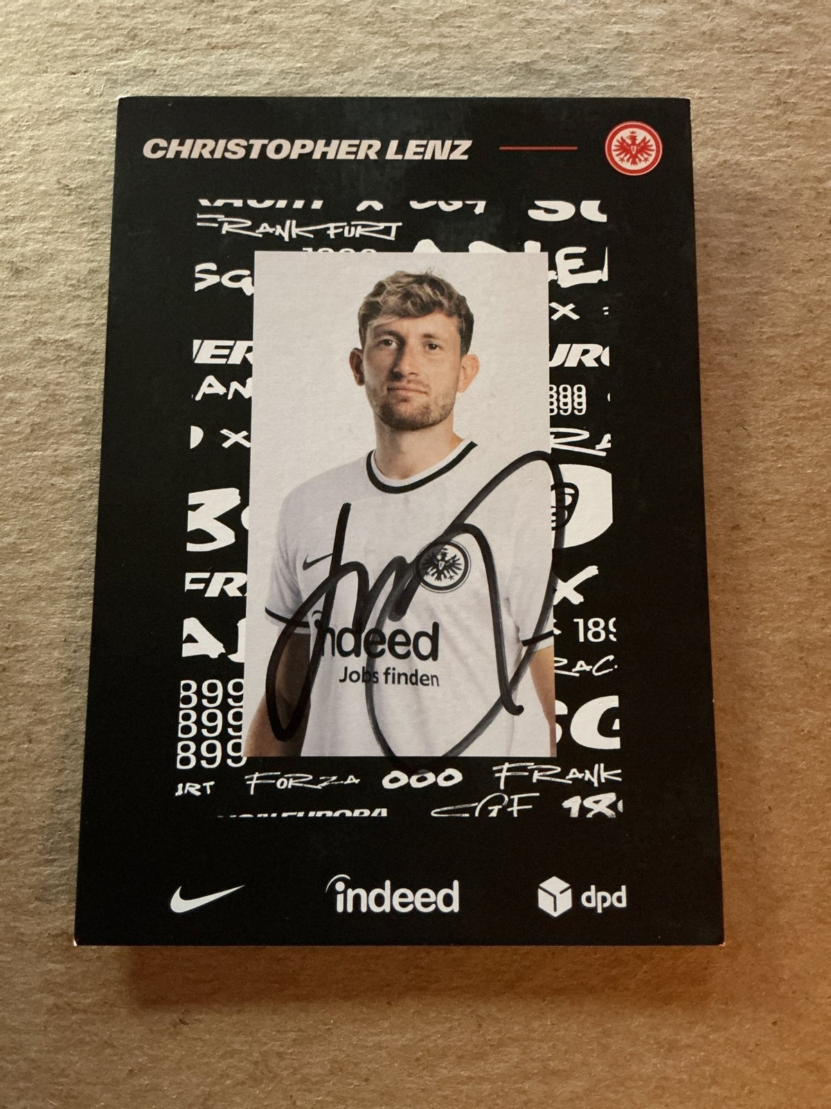 Christopher Lenz, Germany 🇩🇪 Eintracht Frankfurt 2022/23 hand signed - Autographs-World