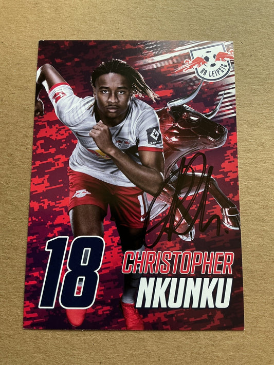 Christopher Nkunku, France 🇫🇷 RB Leipzig 2019/20 hand signed - Autographs-World