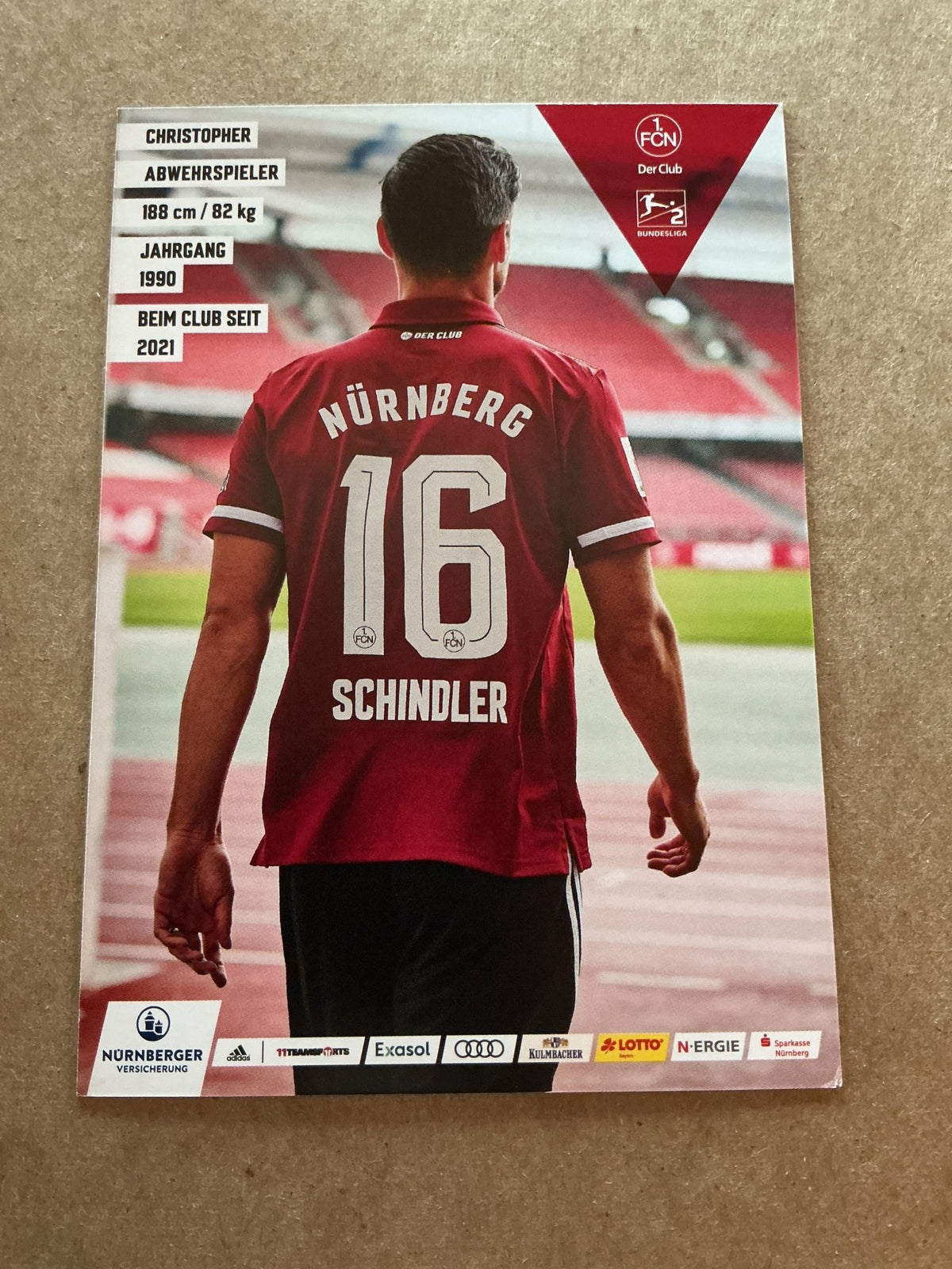 Christopher Schindler, Germany 🇩🇪 1.FC Nürnberg 2021/22 hand signed - Autographs-World