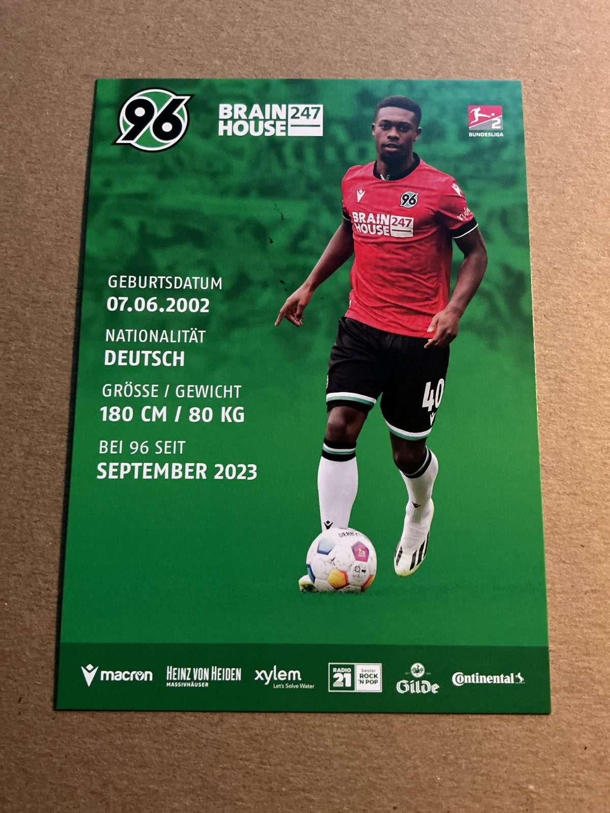 Christopher Scott, Germany 🇩🇪 Hannover 96 2023/24 hand signed - Autographs-World