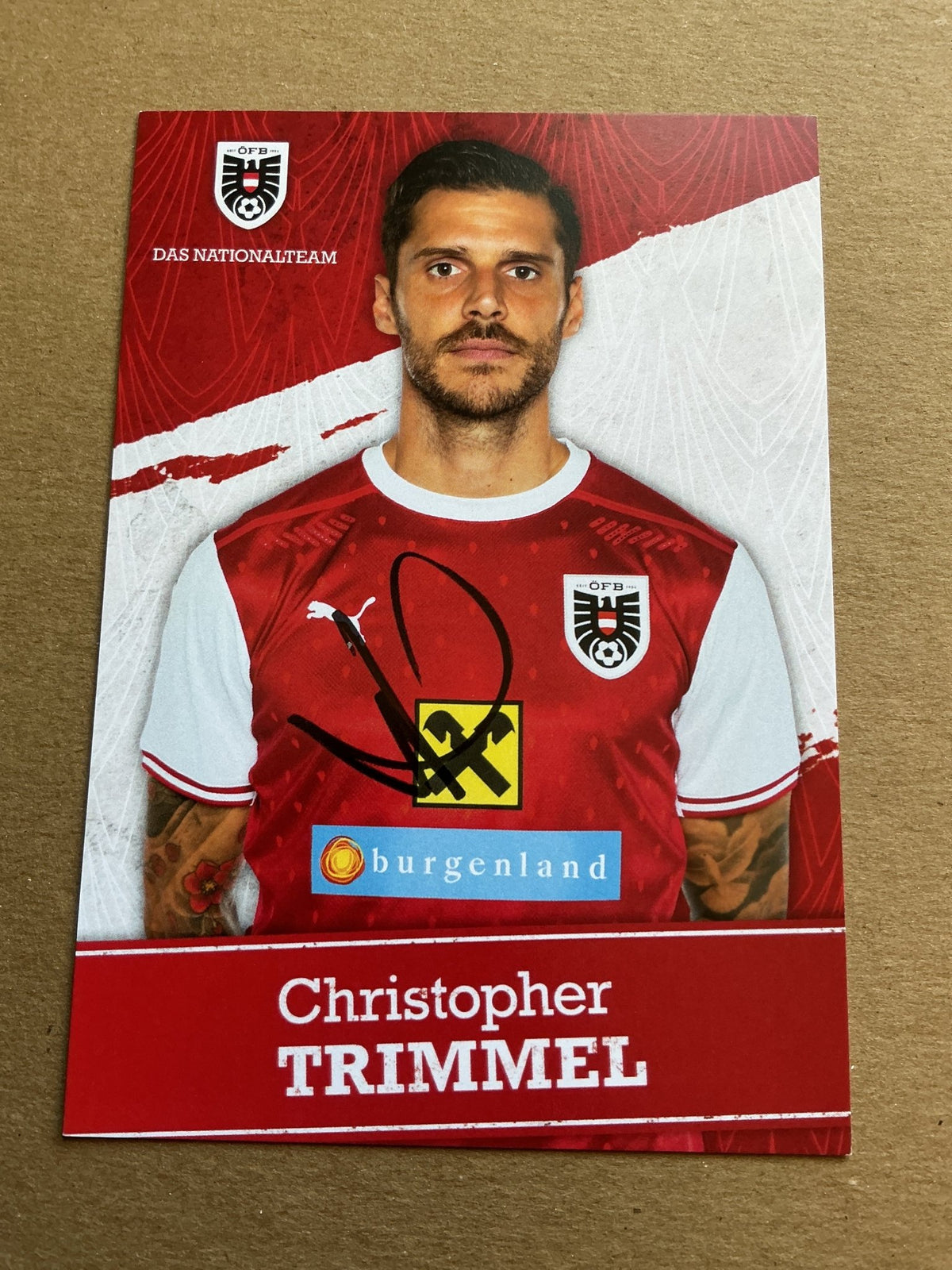Christopher Trimmel, Austria 🇦🇹 UEFA Euro Cup 2020 hand signed - Autographs-World