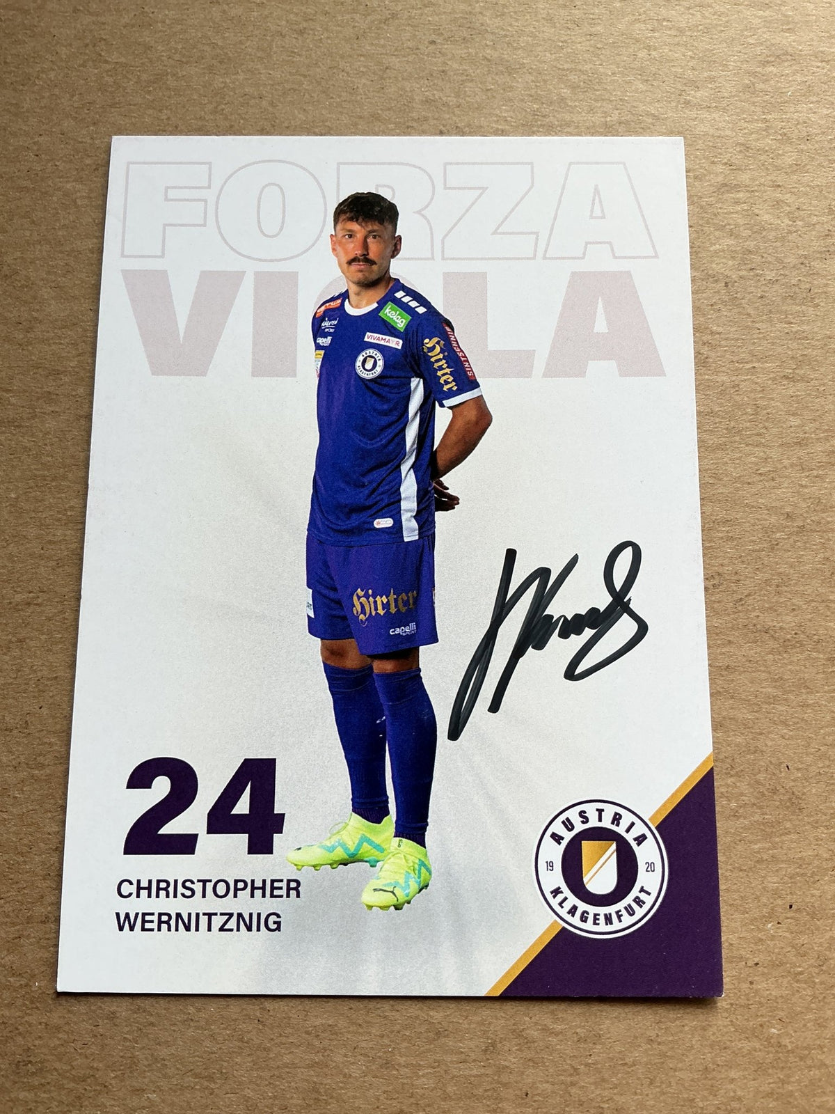 Christopher Wernitznig, Austria 🇦🇹 Austria Klagenfurt 2023/24 hand signed - Autographs-World
