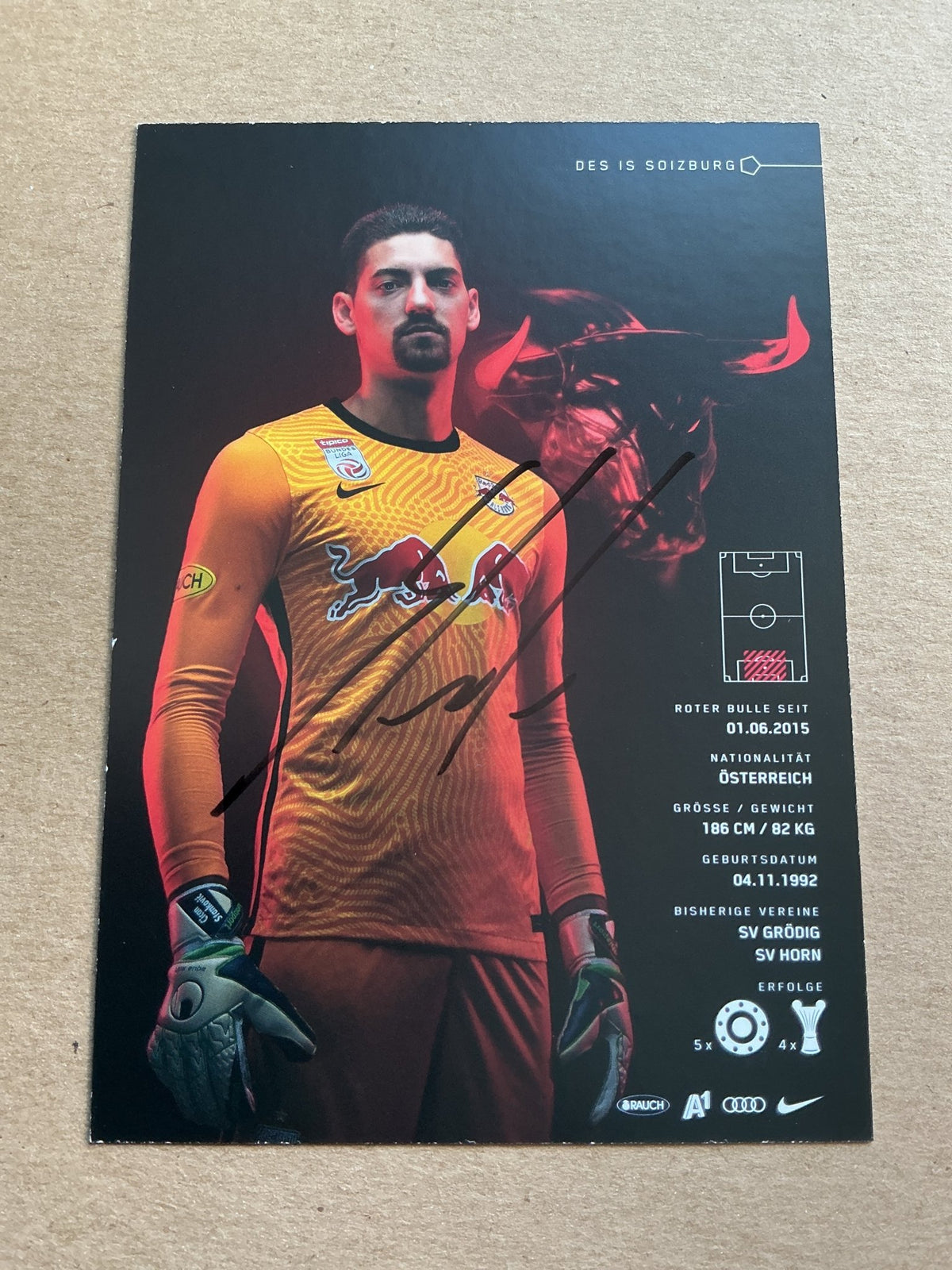 Cican Stanković, Austria 🇦🇹 Red Bull Salzburg 2020/21 hand signed - Autographs-World