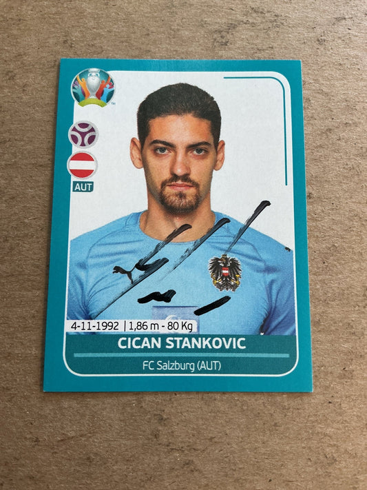 Cican Stankovic, Austria 🇦🇹 UEFA Euro 2020 Panini hand signed - Autographs-World