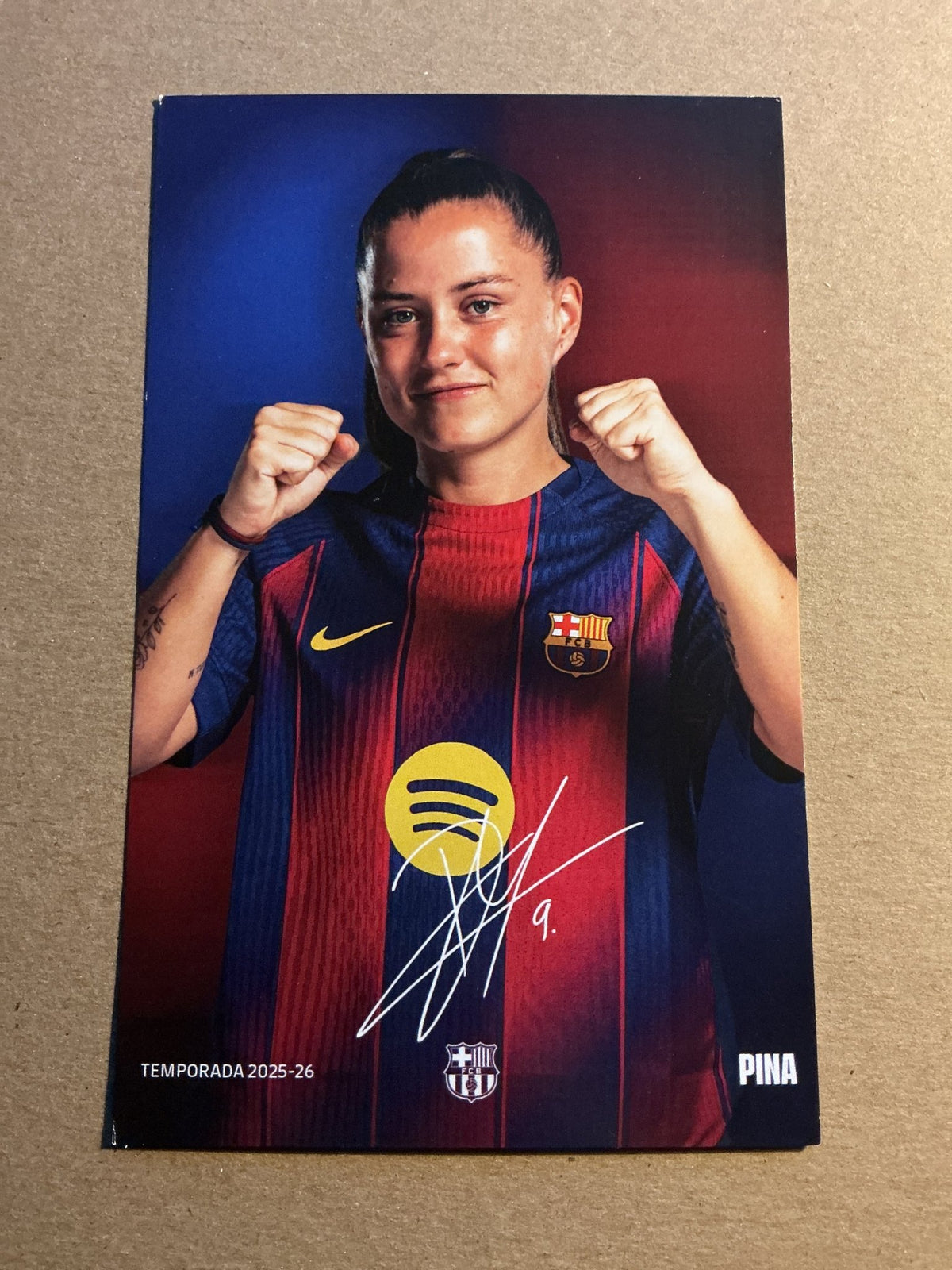 Clàudia Pina, Spain 🇪🇸 FC Barcelona Femení 2025/26 unsigned - Autographs-World