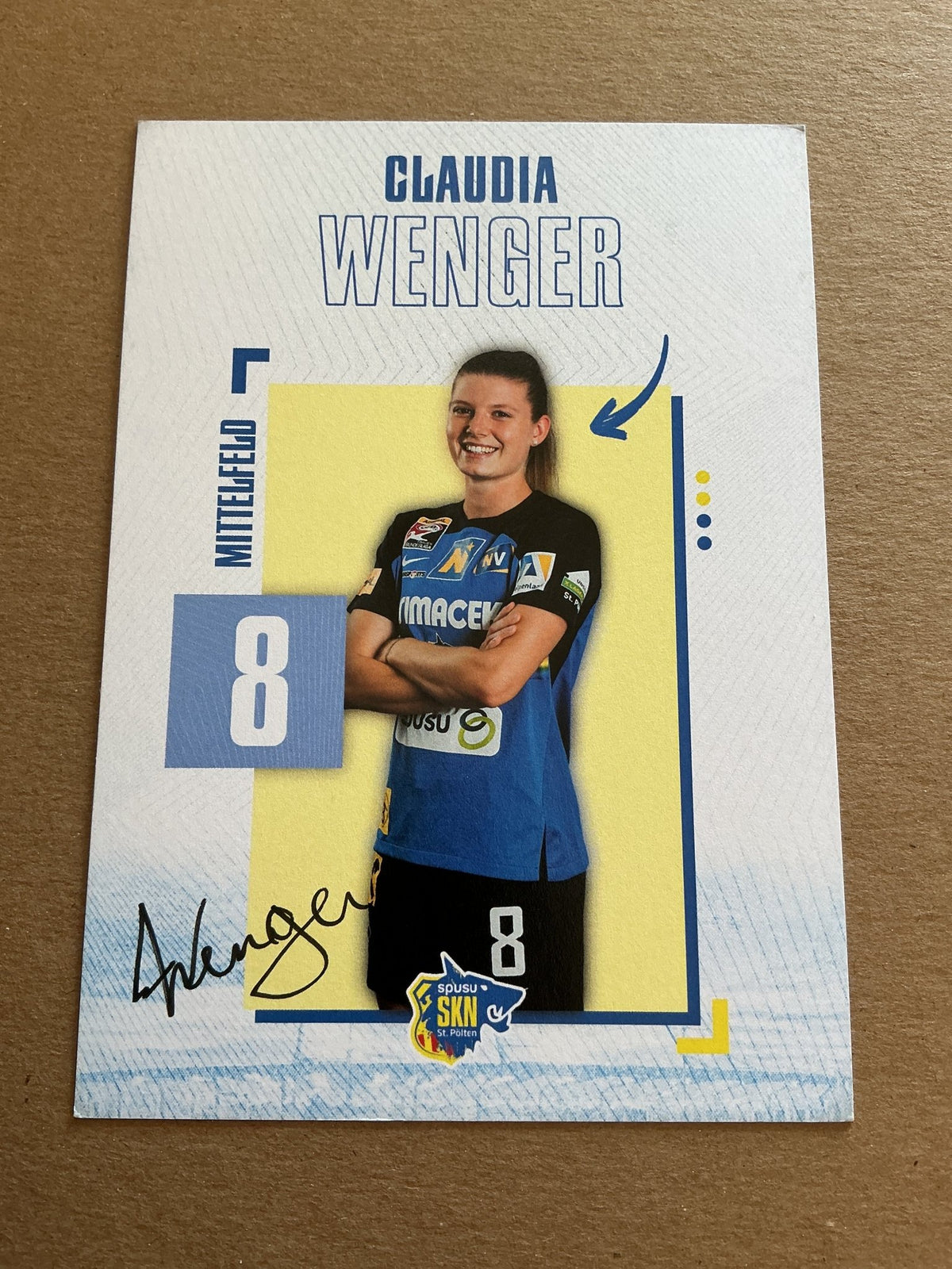 Claudia Wenger, Austria 🇦🇹 SKN St. Pölten 2023/24 hand signed - Autographs-World