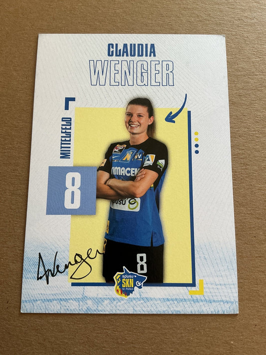 Claudia Wenger, Austria 🇦🇹 SKN St. Pölten 2023/24 hand signed - Autographs-World