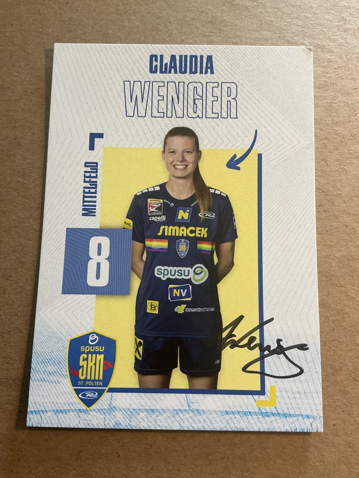 Claudia Wenger, Austria 🇦🇹 SKN St. Pölten 2024/25 hand signed - Autographs-World