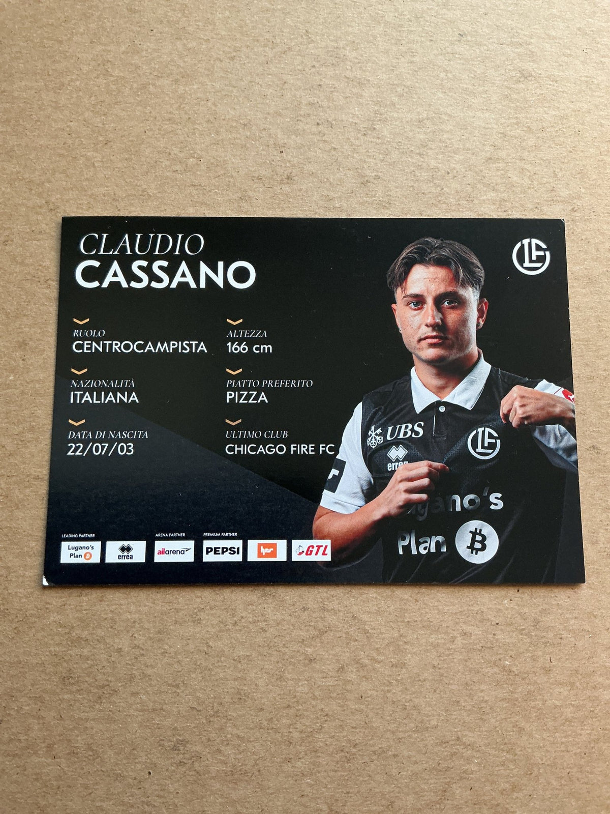 Claudio Cassano, Italy 🇮🇹 HC Lugano 2025/26 hand signed - Autographs-World