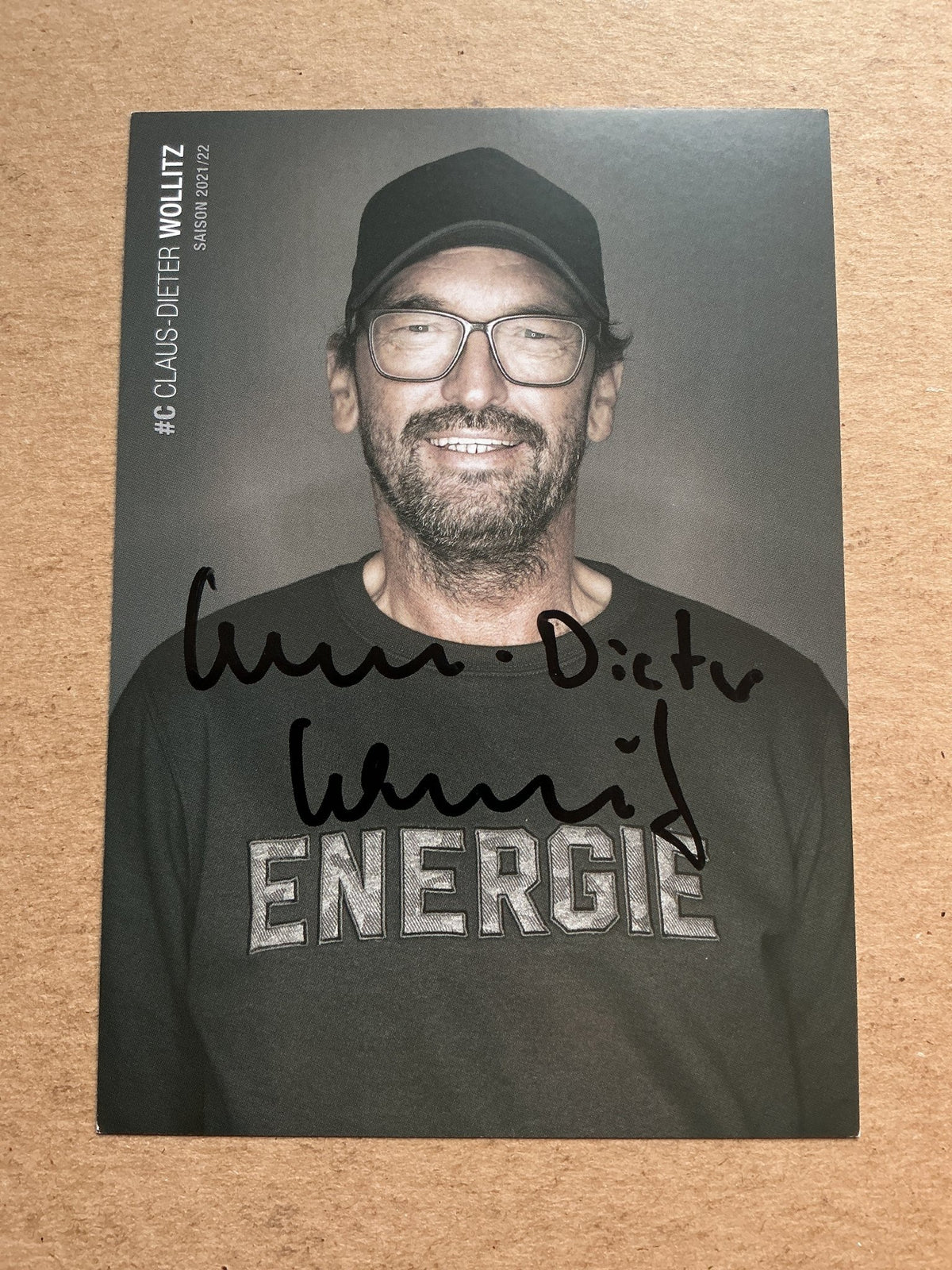 Claus-Dieter Wollitz, Germany 🇩🇪 FC Energie Cottbus 2021/22 hand signed - Autographs-World