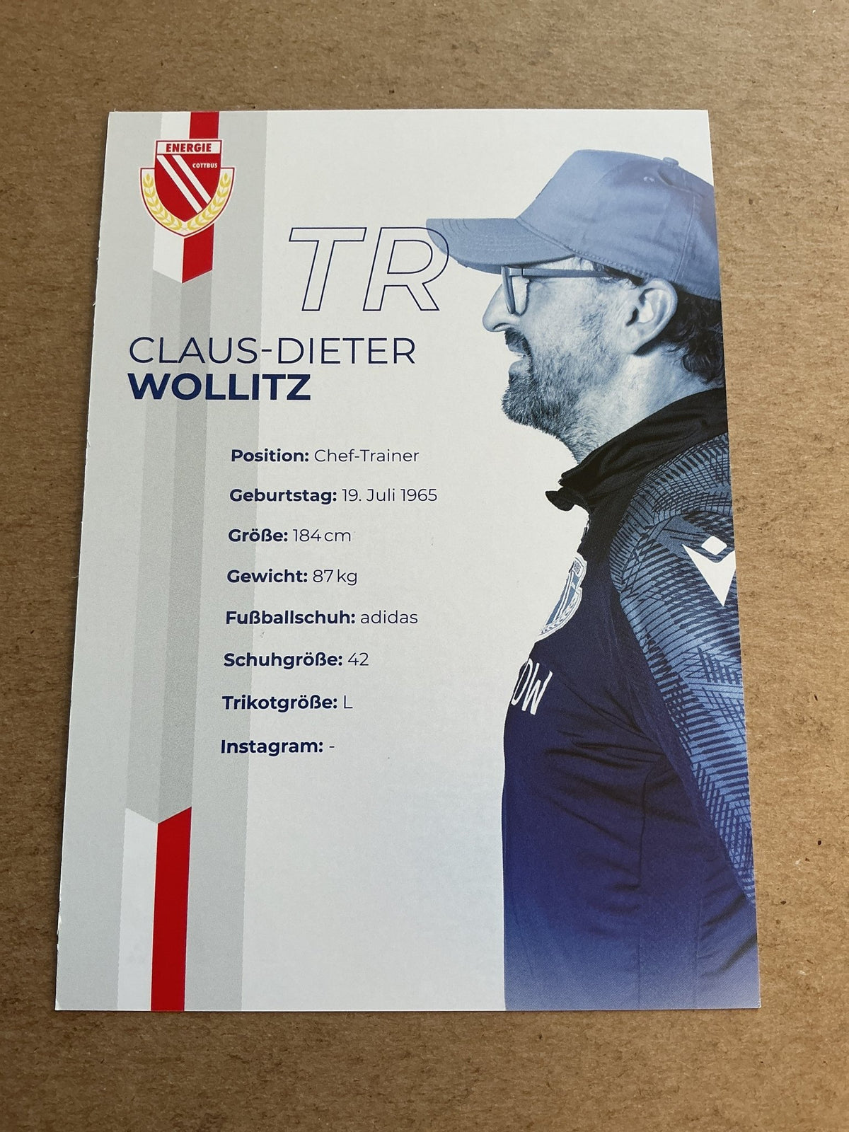 Claus-Dieter Wollitz, Germany 🇩🇪 FC Energie Cottbus 2023/24 hand signed - Autographs-World