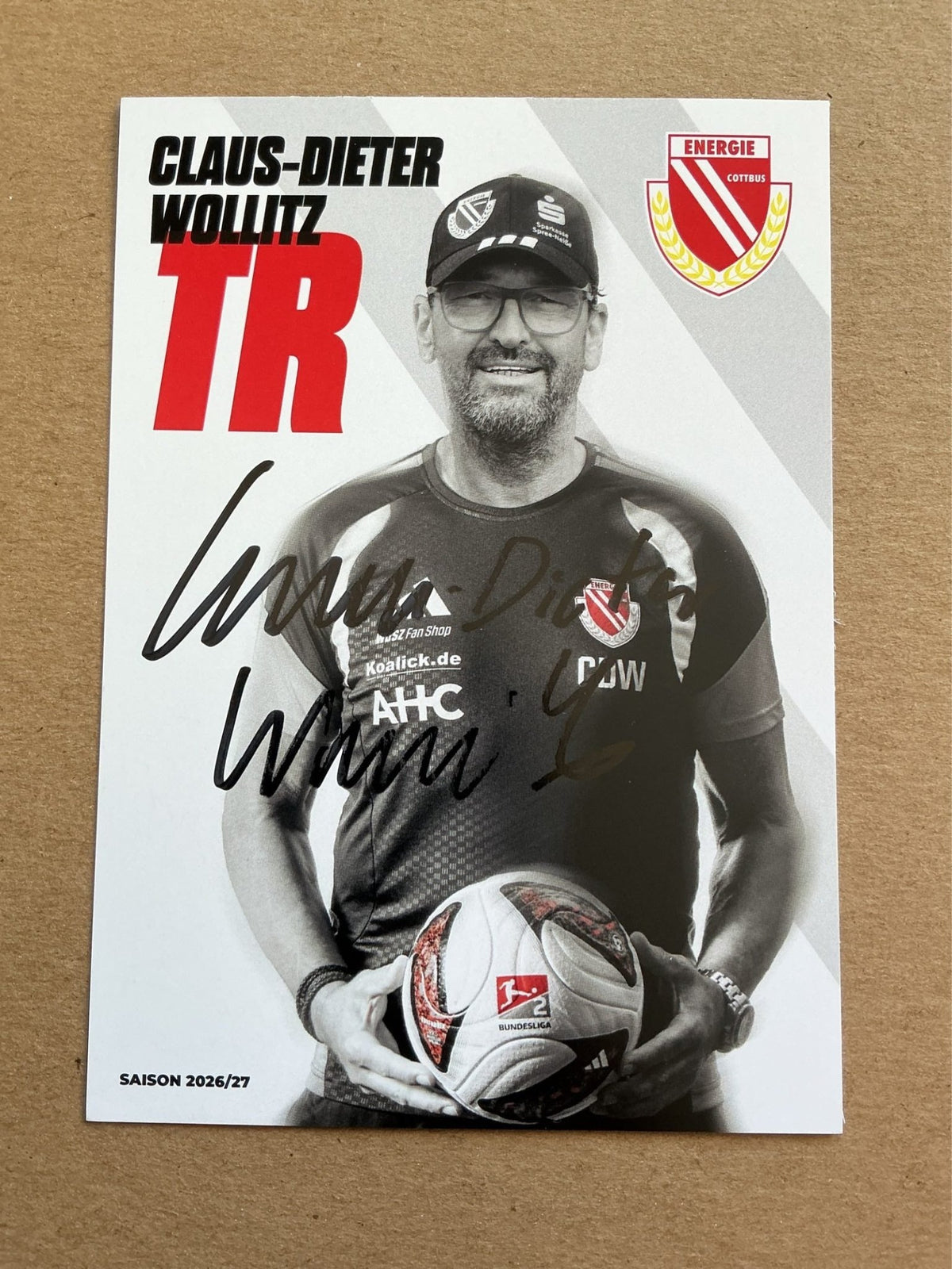 Claus-Dieter Wollitz, Germany 🇩🇪 FC Energie Cottbus 2026/27 hand signed - Autographs-World