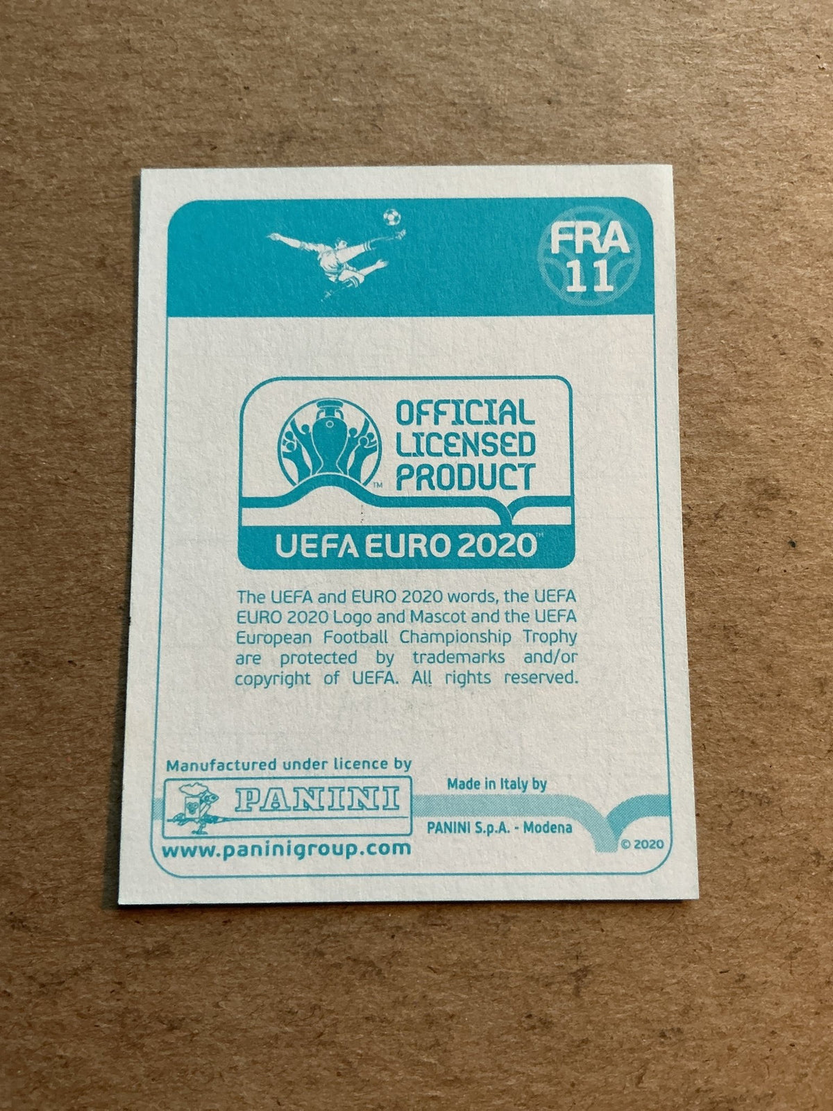Clément Lenglet, France 🇫🇷 UEFA Euro 2020 Panini hand signed - Autographs-World