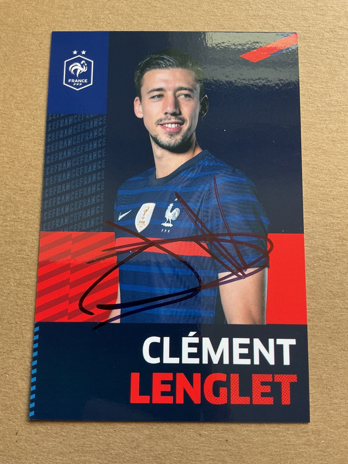 Clement Lenglet, France 🇫🇷 UEFA Euro Cup 2020 hand signed - Autographs-World